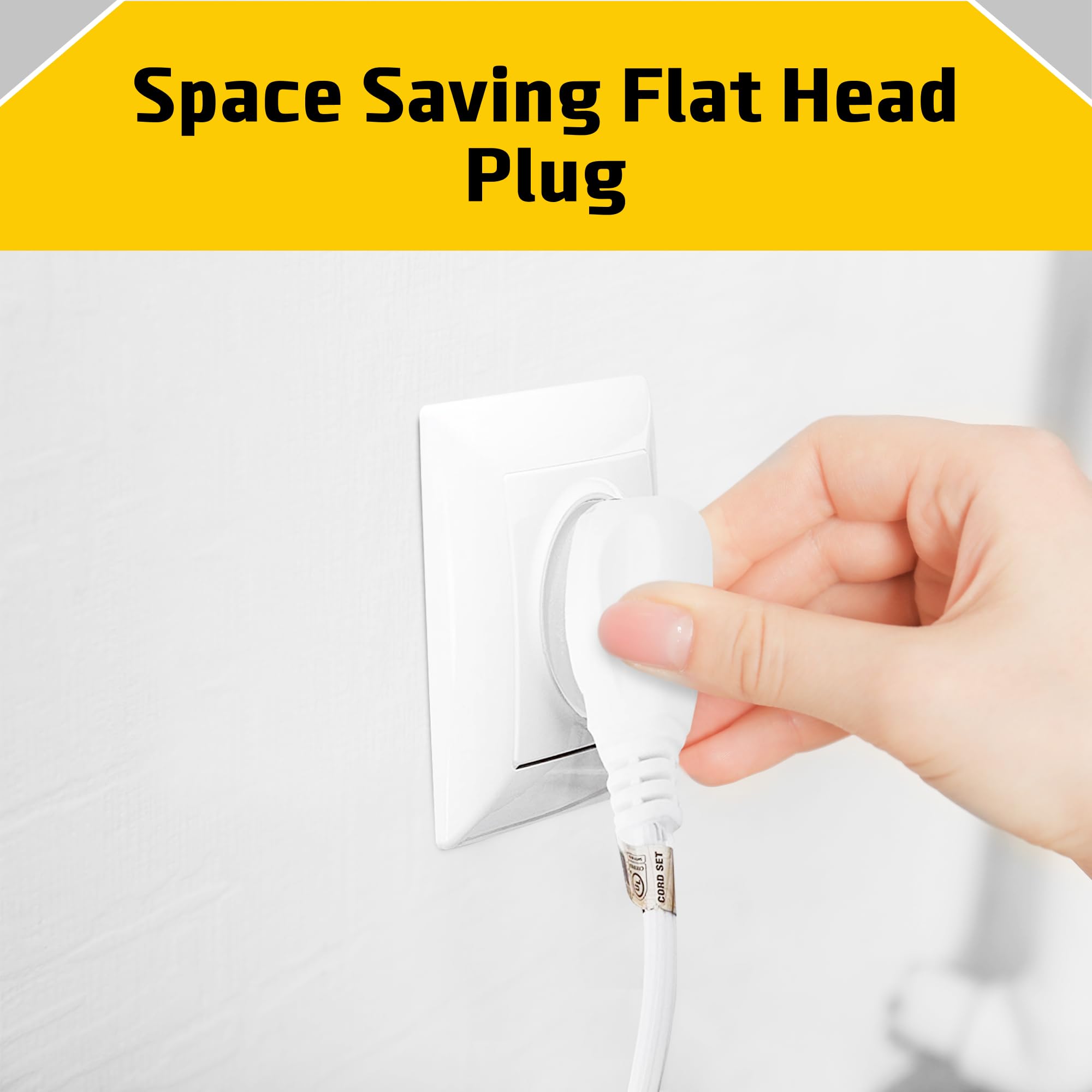 3 Prong Extension Cord with 3 Outlet Extension Cord - 15 ft/25 ft