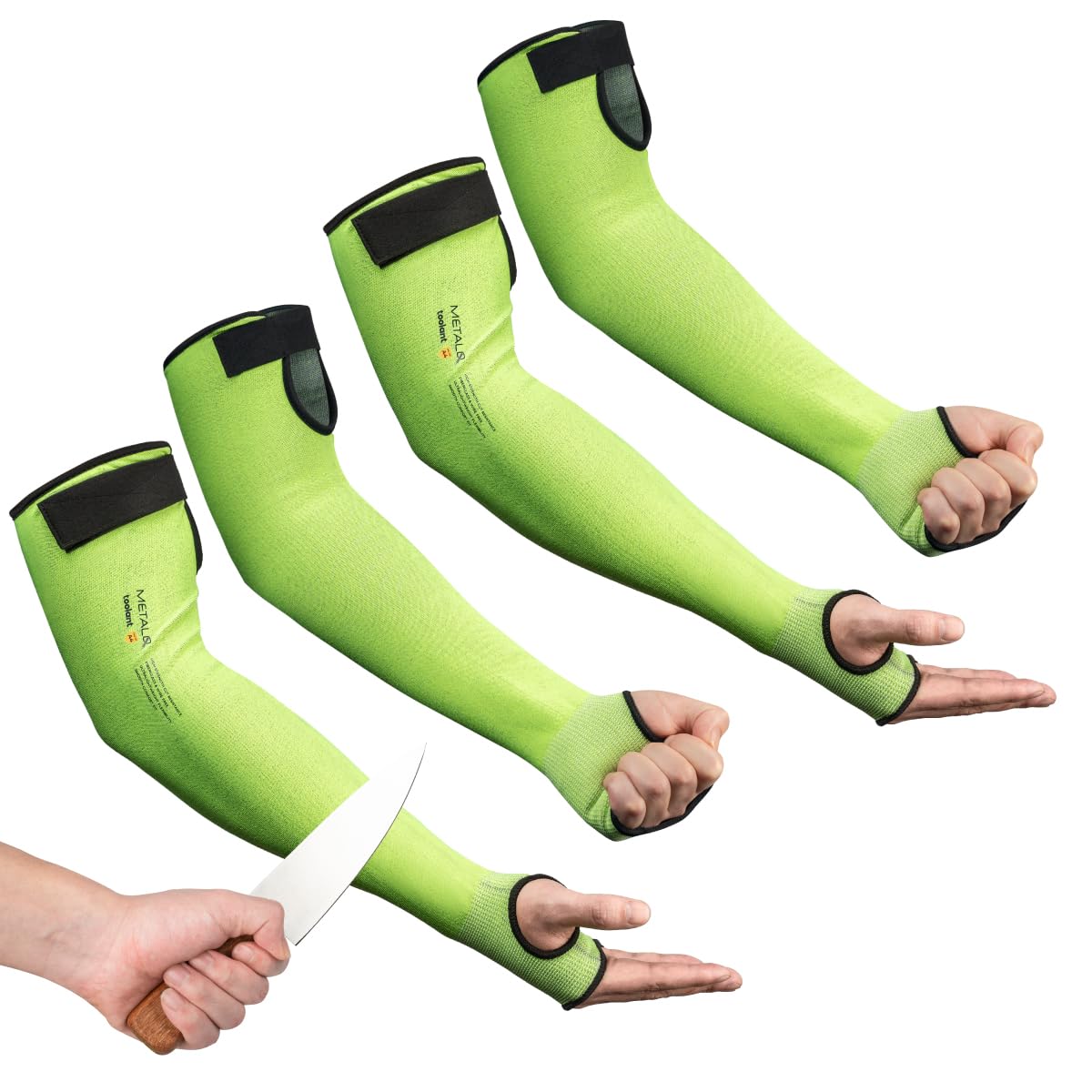 [1 / 2 Pairs] Ultra-Comfort Cut Resistant Gardening Sleeves with Thumb Hole
