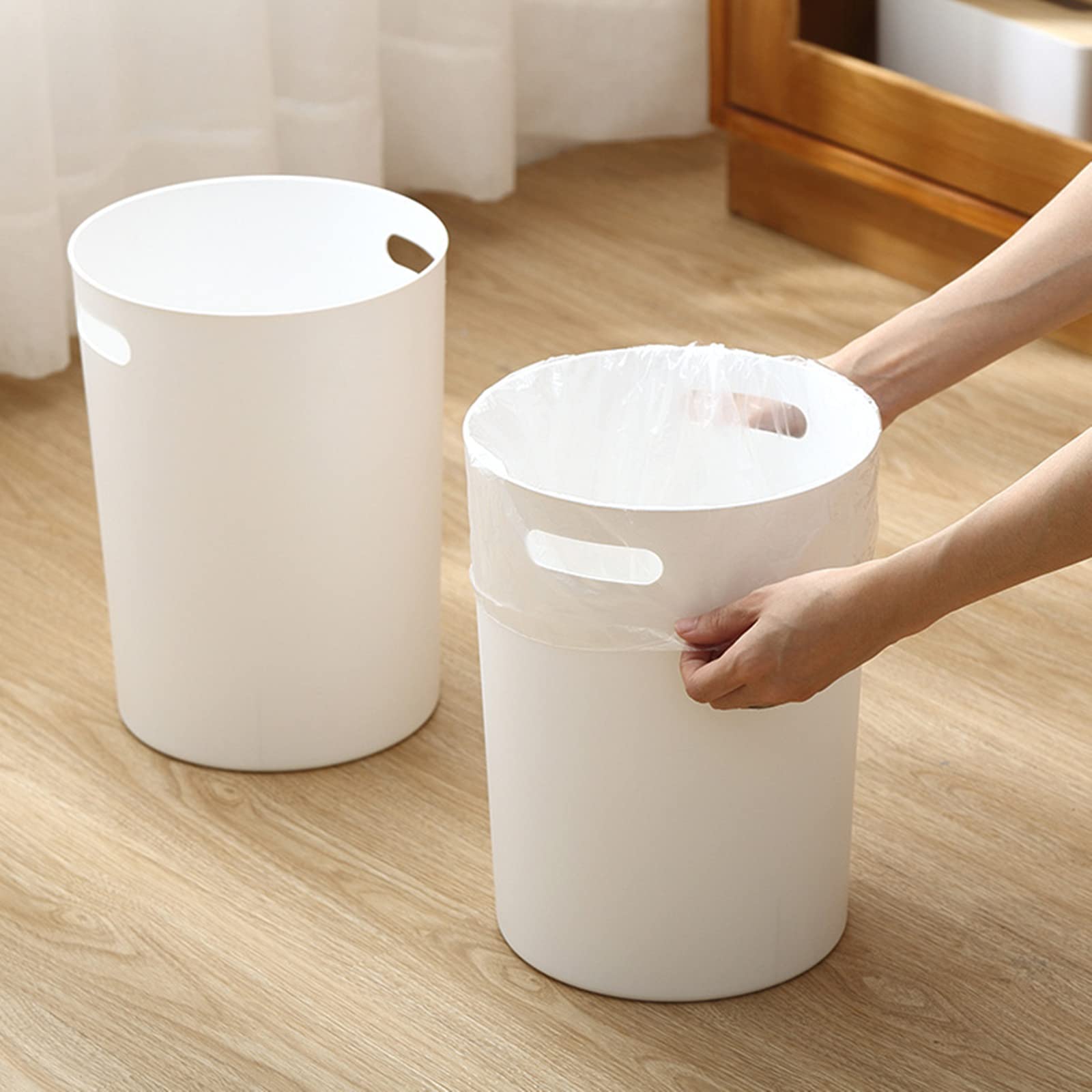 6 Pack Small Trash Can, 1.5 Gallon Round Plastic