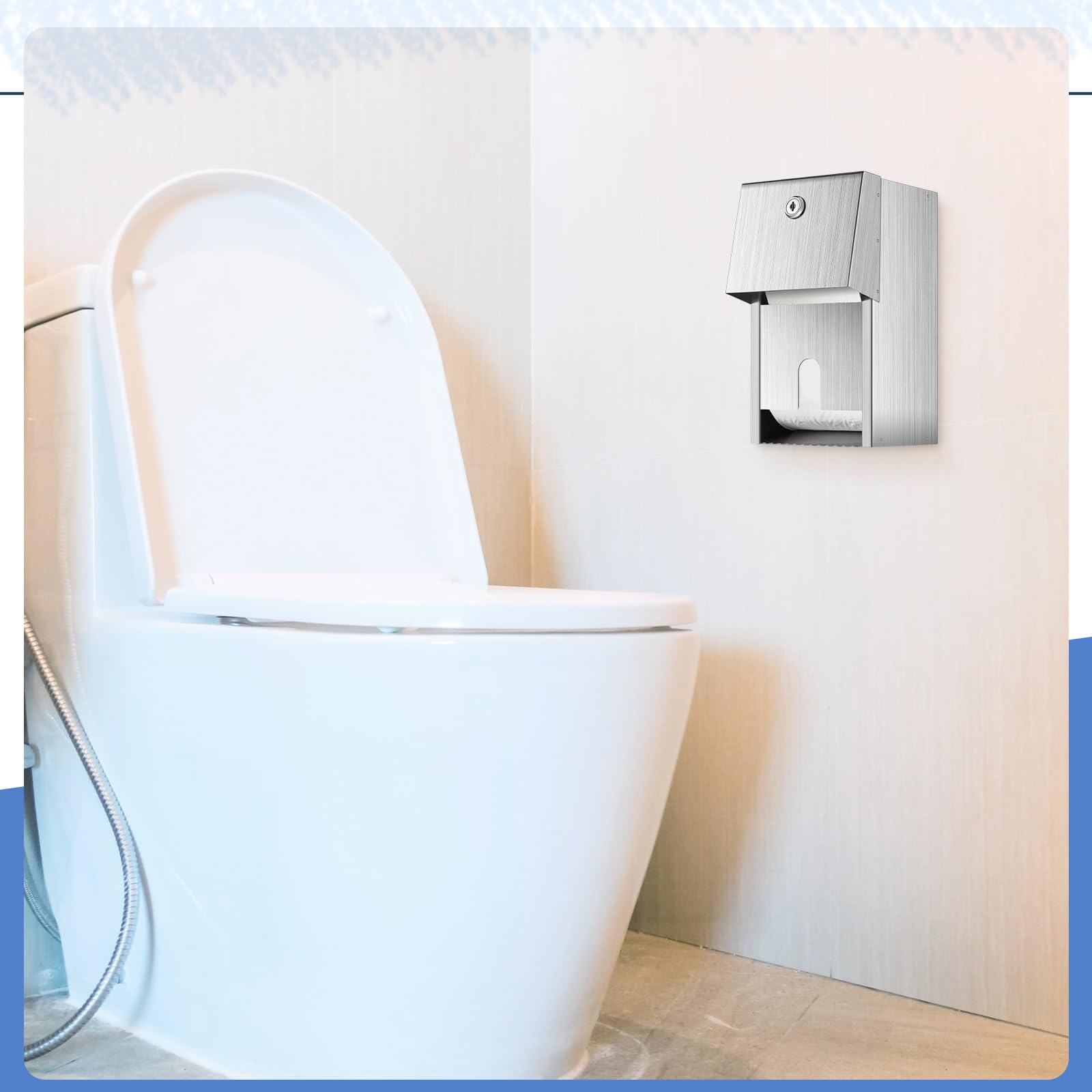 Dual Rolls Commercial Toilet Paper Dispenser Toilet Paper Container