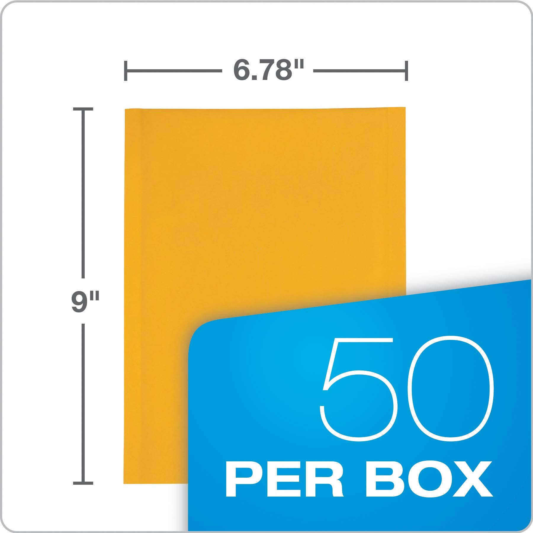 [50 Pack] Quality Park Bubble Mailers, 6 x 9 Shipping Envelopes (QUA85755)