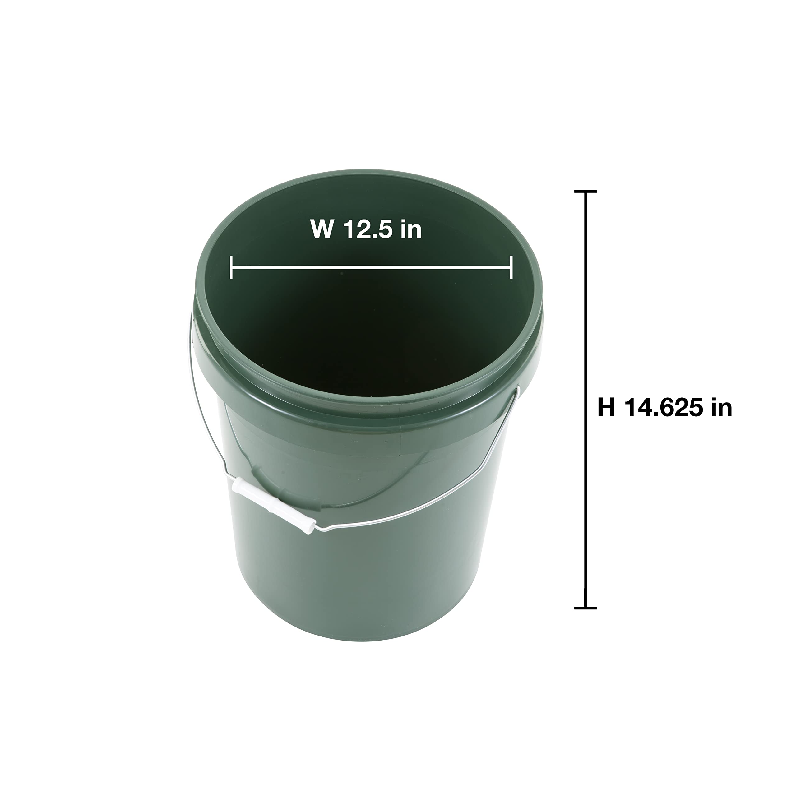 [3 Pack] 5 Gallon Bucket, Heavy Duty Plastic Bucket