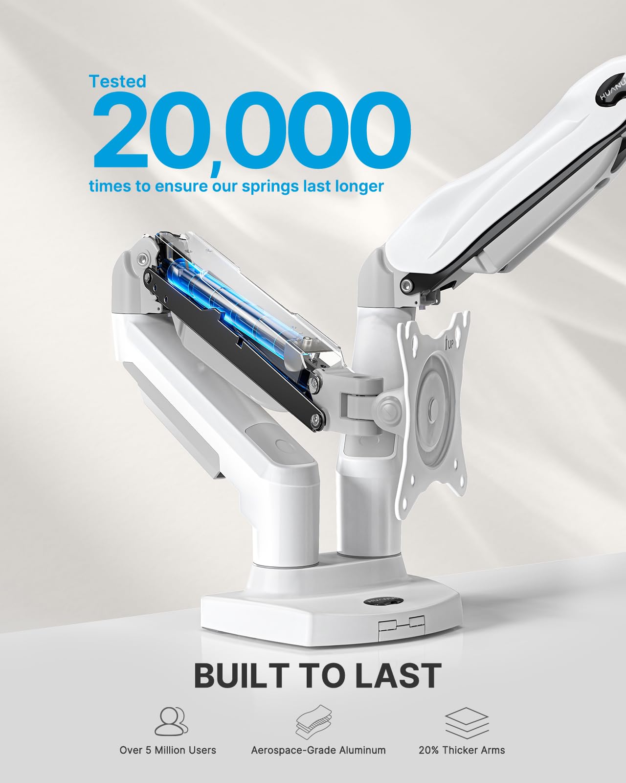 [1 PC] Full Adjustable Dual Monitor Stand with VESA Bracket and C Clamp