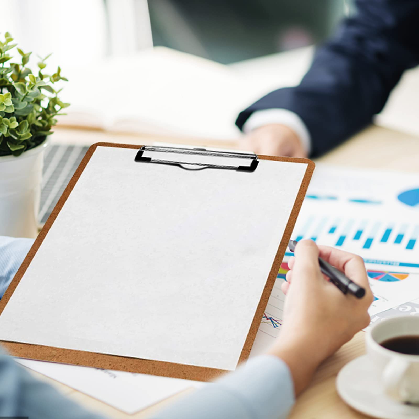 [6 & 16 Pack] Hardboard Office Clipboards, Low Profile Clip, Clip Boards 8.5x11 Standard Letter Siz