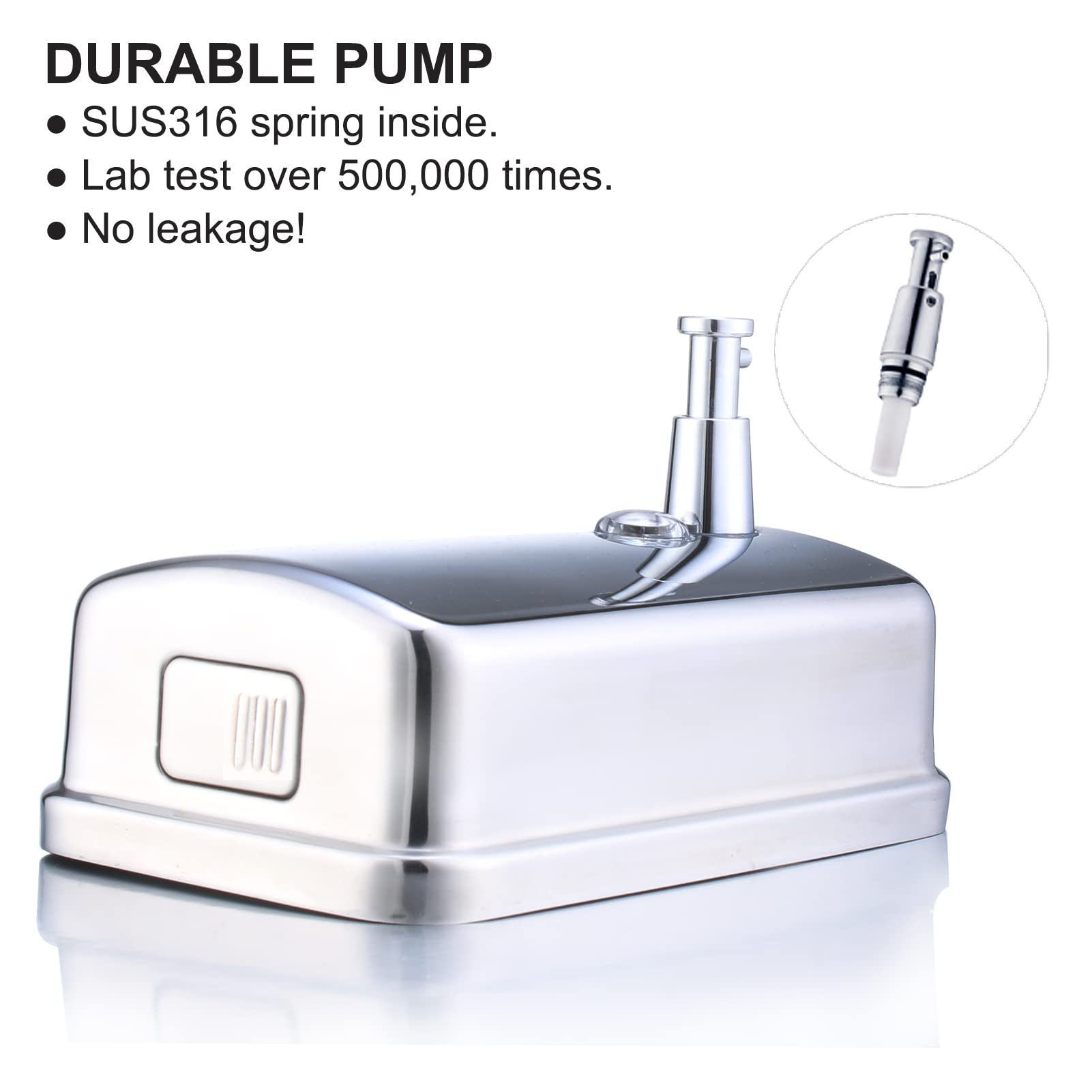 Commercial Soap Dispenser Wall Mount Stainless Steel (17 Fl Oz / 34 Fl Oz)
