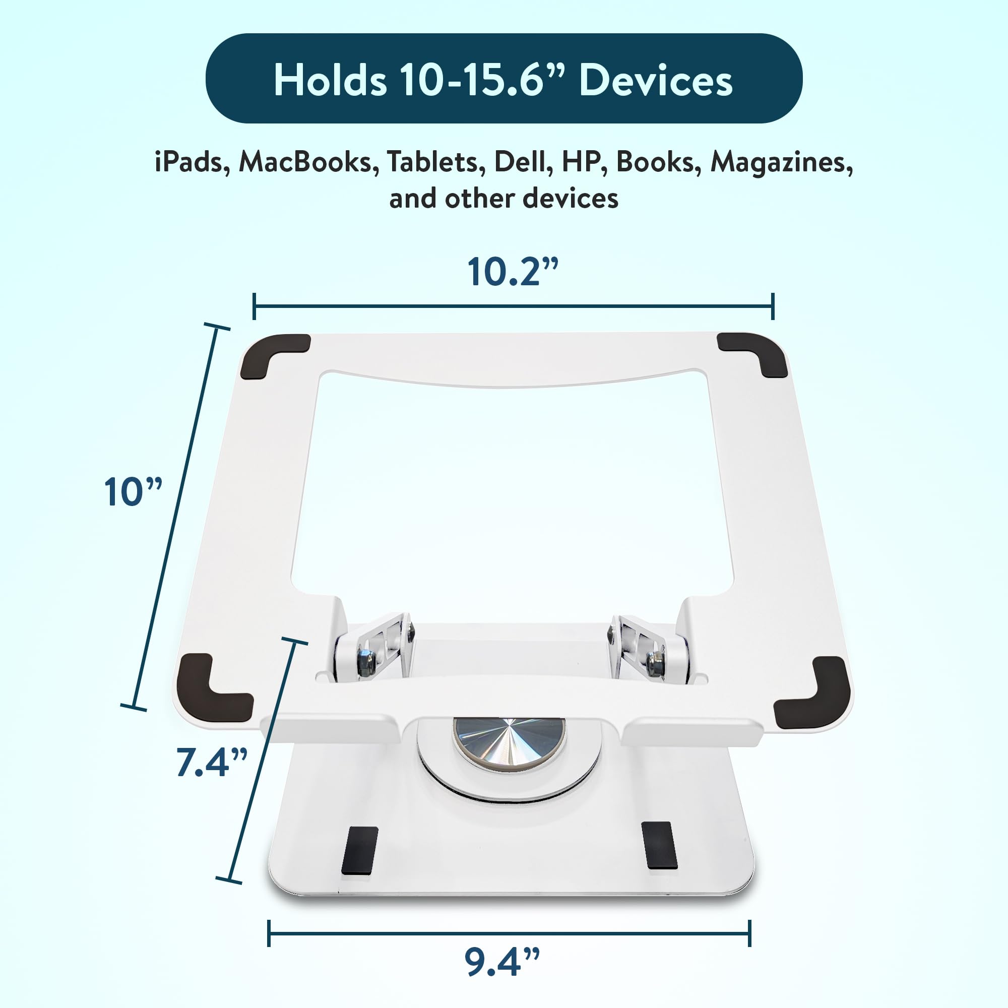 [1 PC] Swivel Laptop Stand for Desk, Adjustable-Raise, Tilt, Collapsible