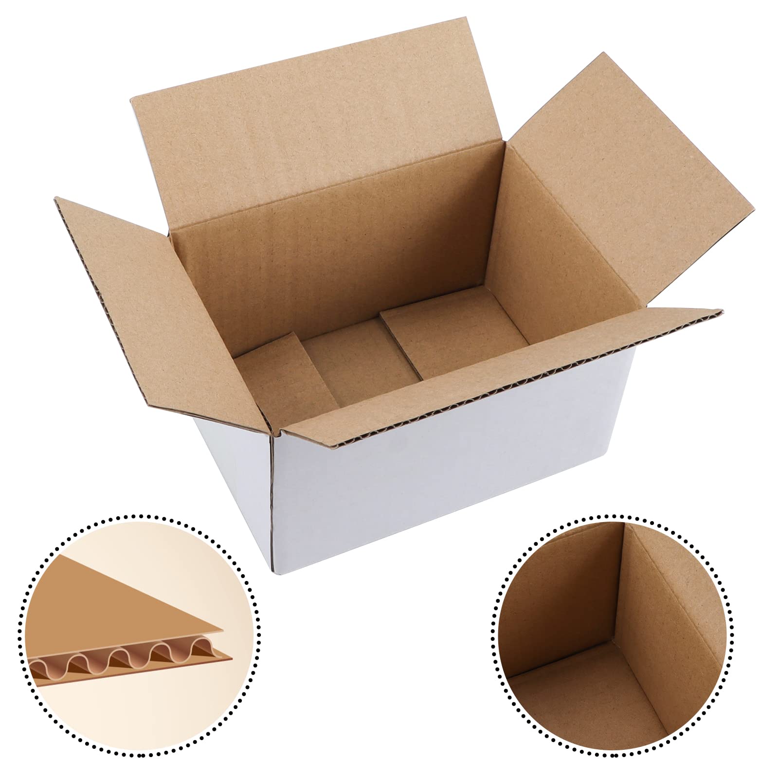 White Corrugated Cardboard Box (Set of 25)