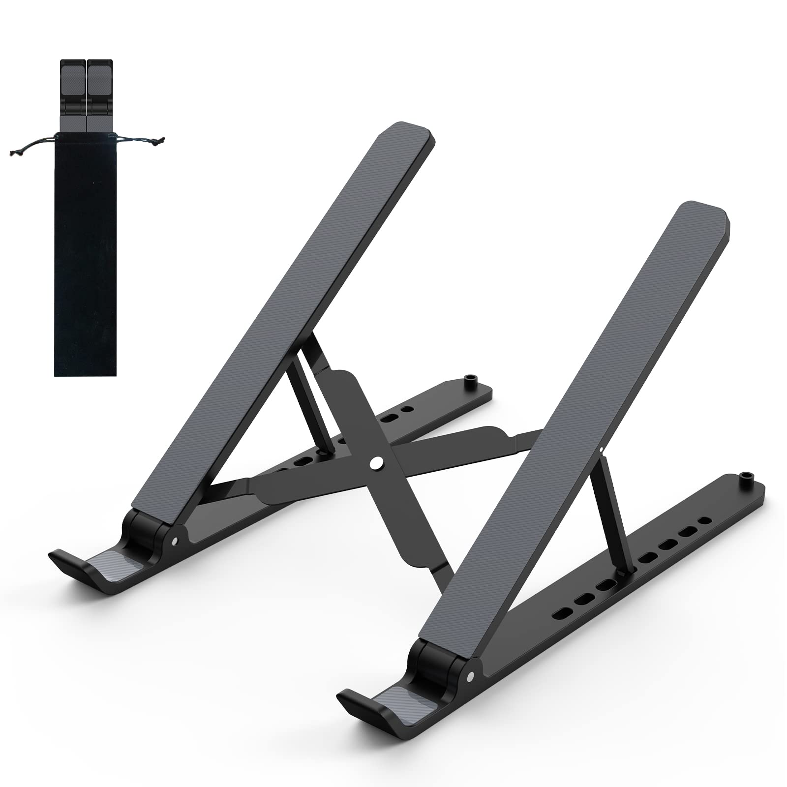 [1 PC] Laptop Stand for Desk, Adjustable Riser, Foldable & Portable Laptop Holder