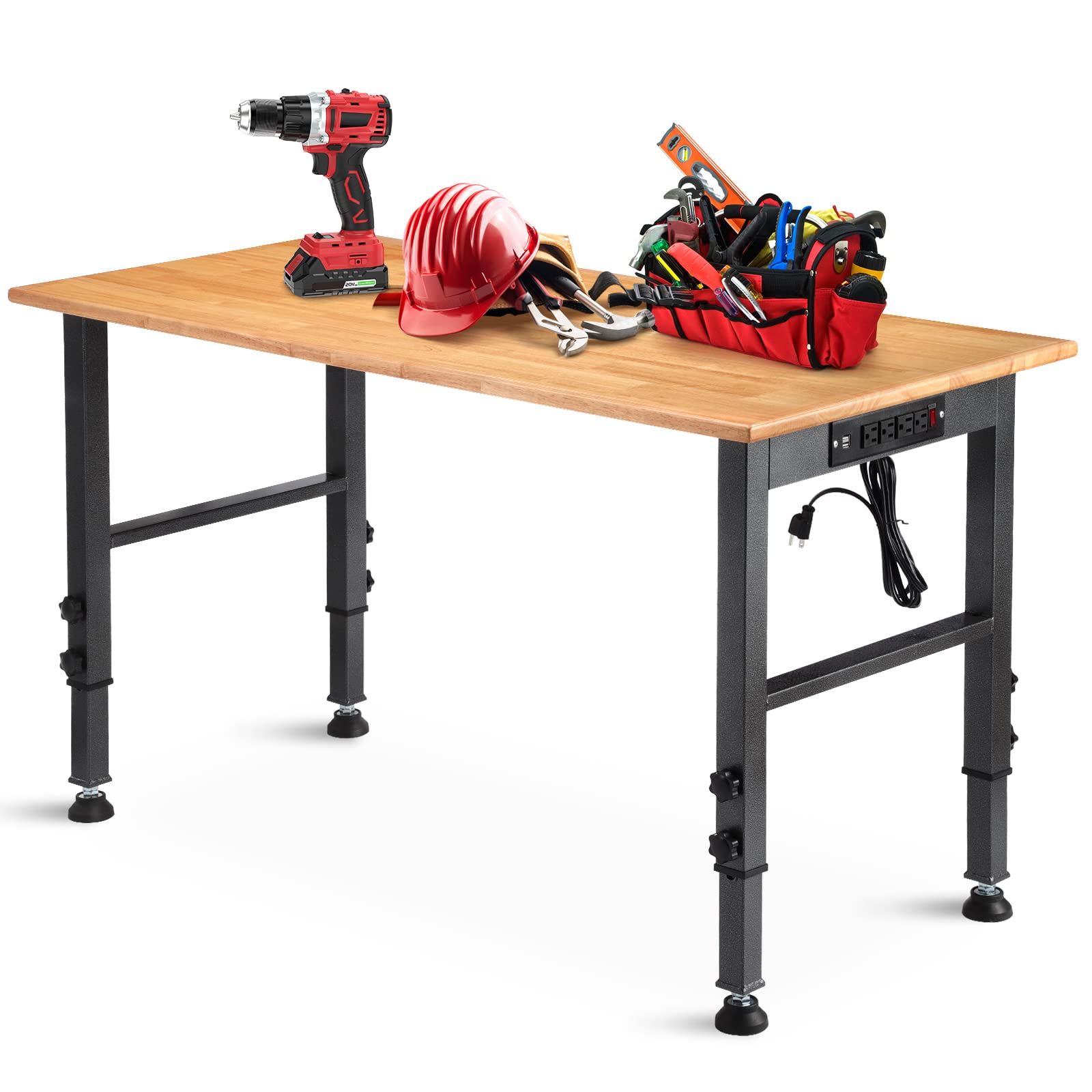 OLBRUS 48 "Adjustable Workbench with Power Outlet