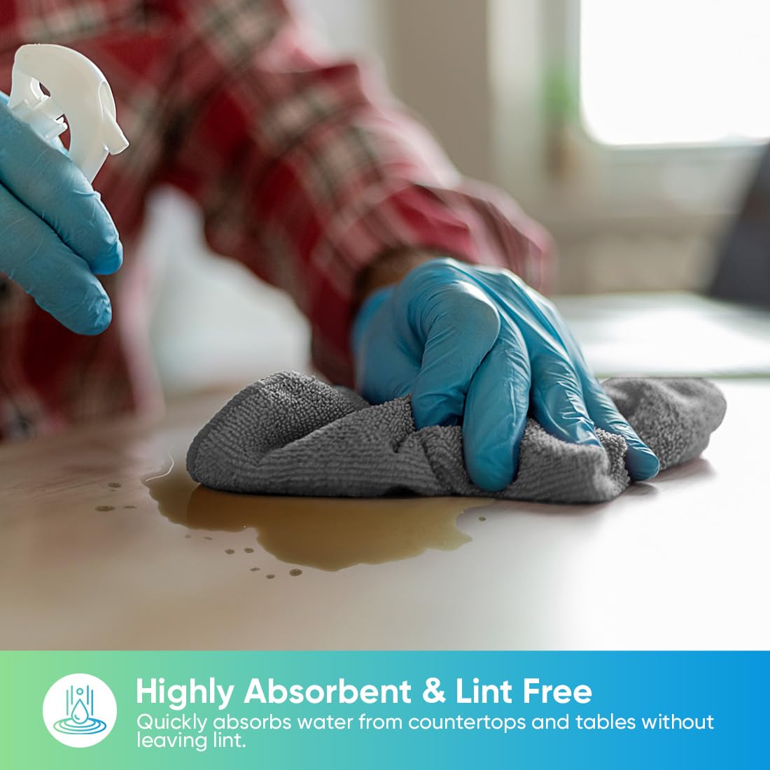 Microfiber Cleaning Cloth, 11.5X11.5 inch, 8/12/35/50/100 Pack