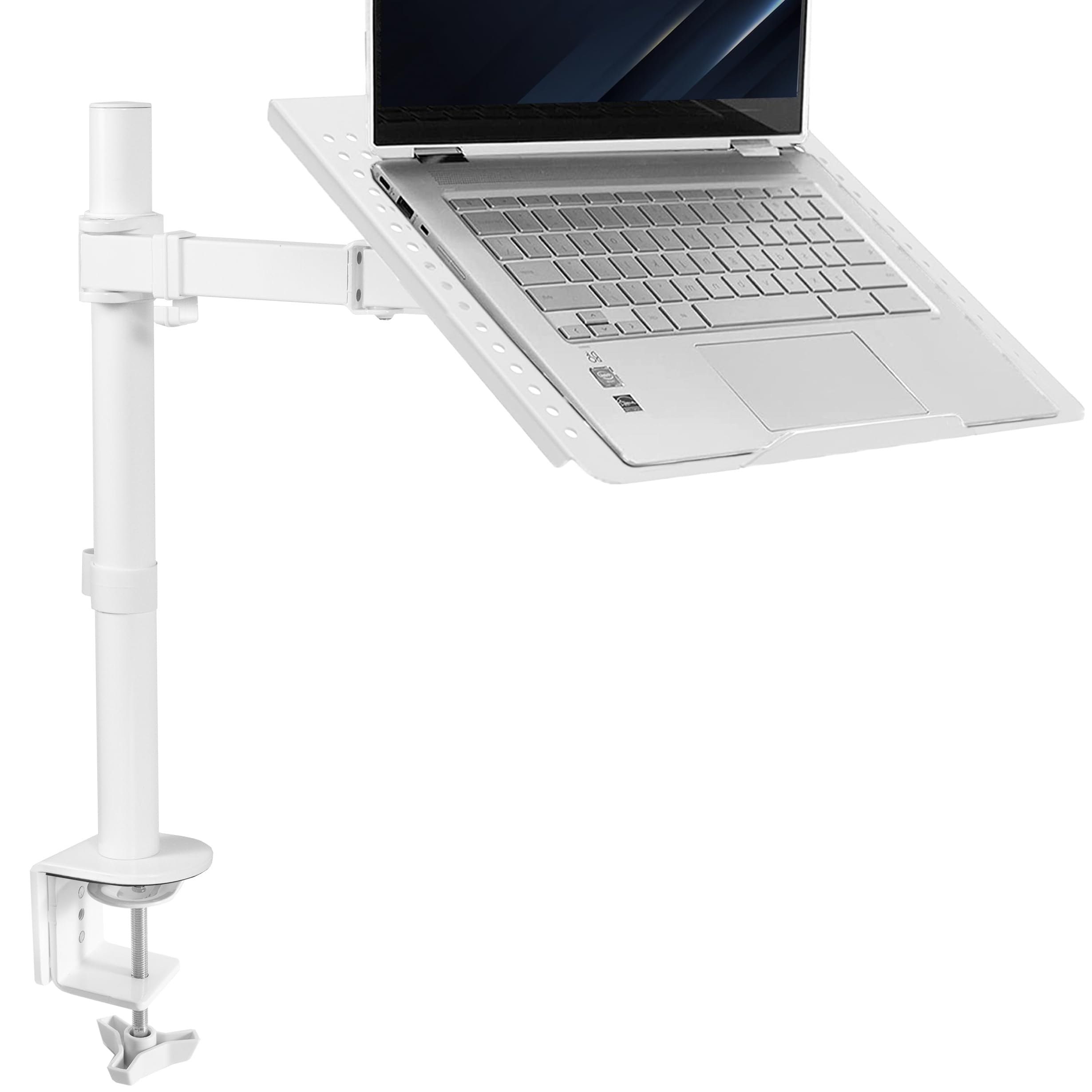 [1 PC] Single Laptop Notebook Desk Mount Stand, Fits up to 17 inch Laptops