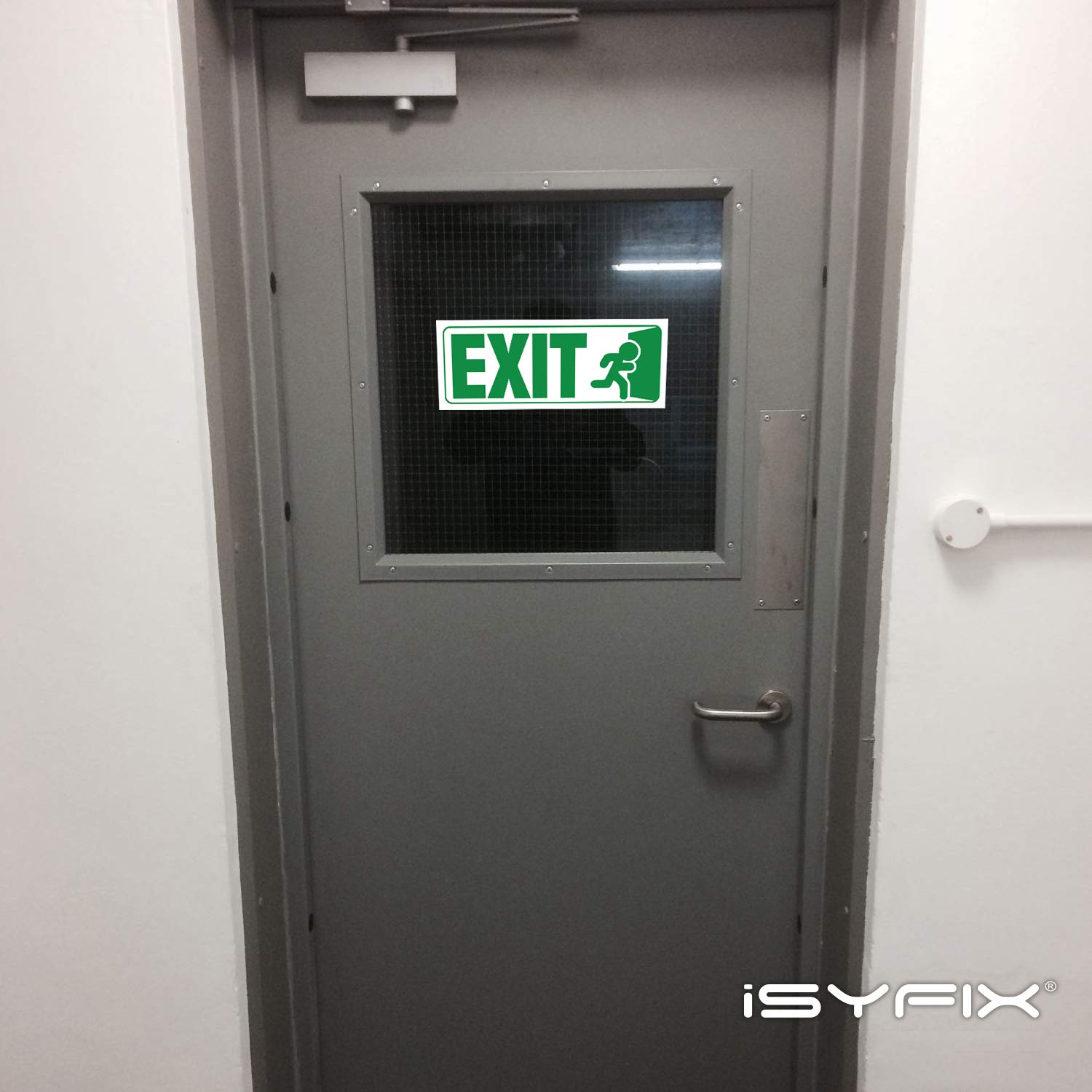 Exit Signs Stickers – 3 Pack 10x4 Inch