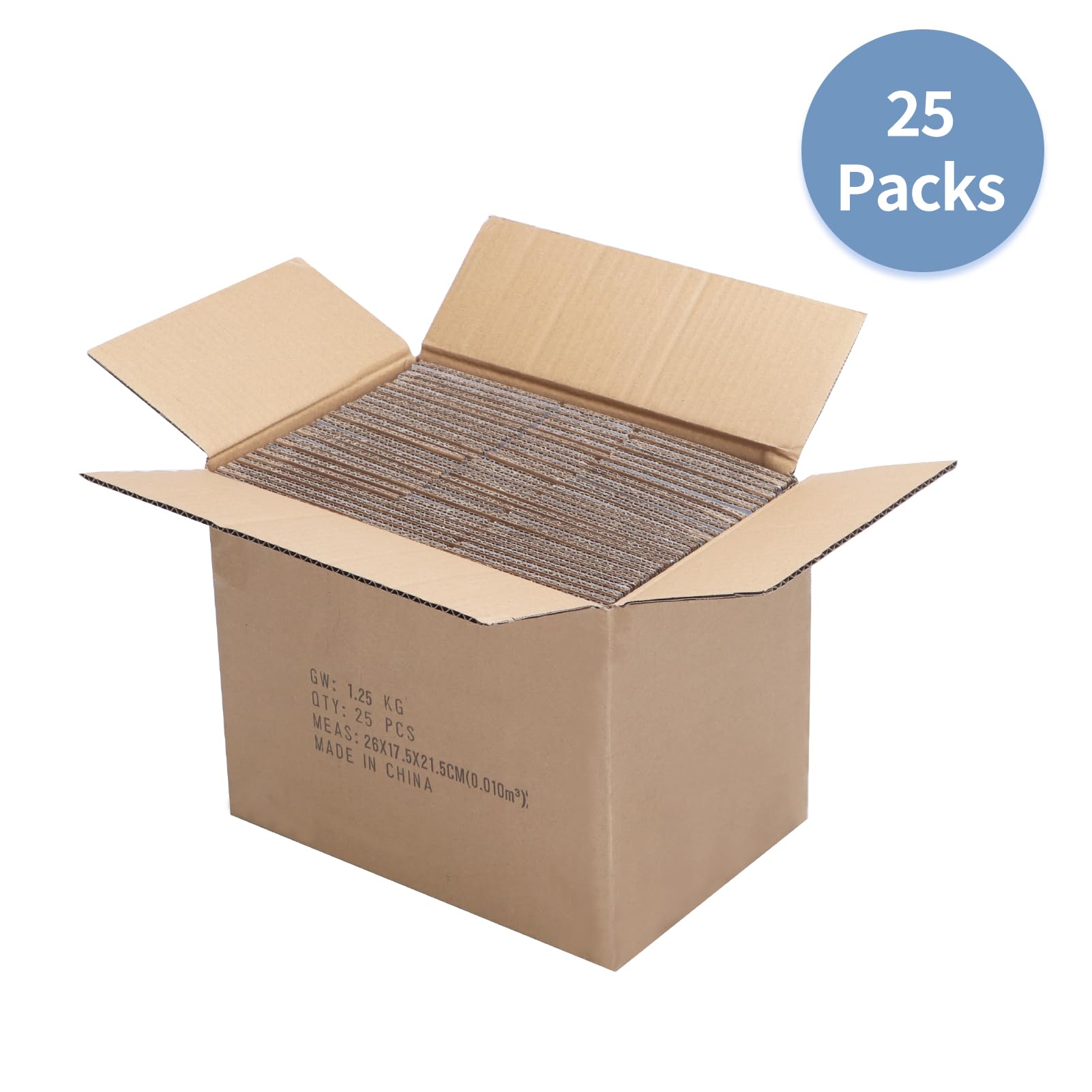 White Corrugated Cardboard Box (Set of 25)