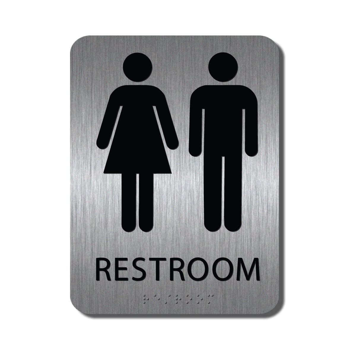 Unisex Bathroom Sign, 8x6 Inch