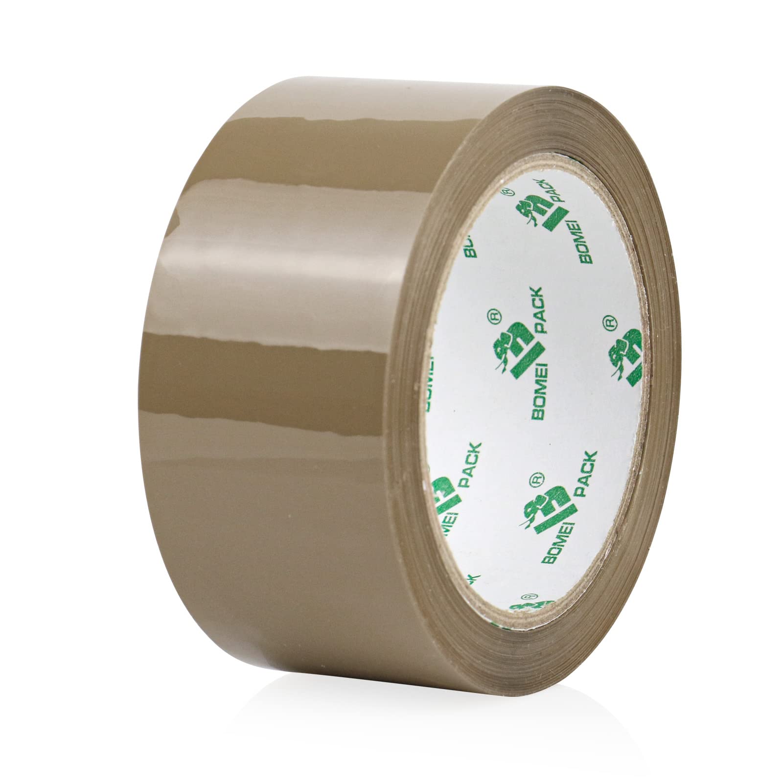 Brown Packing Tape with Dispenser, 2.4 Mil 1.88 Inch x 60 Yards, 6 Refills Rolls