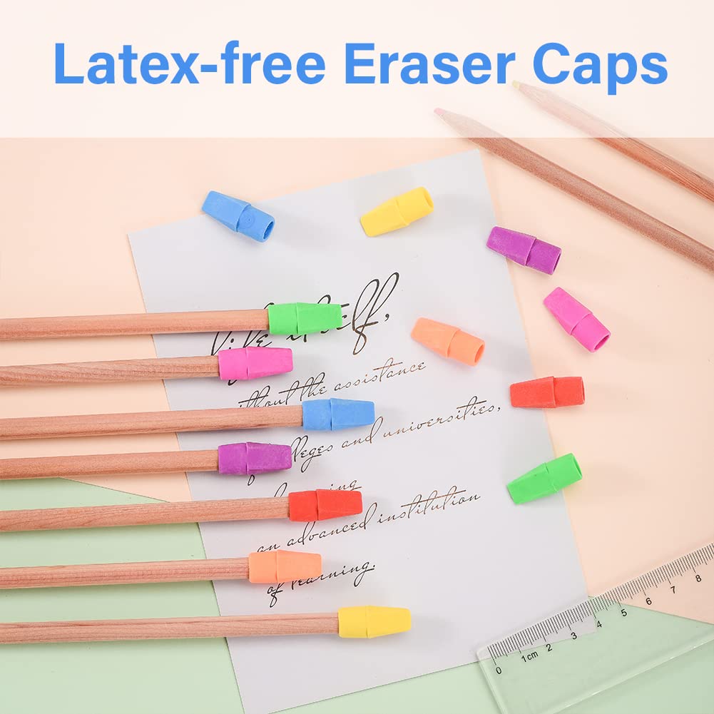 120 Pack Pencil Erasers, Pencil Top Erasers, 7 Colors