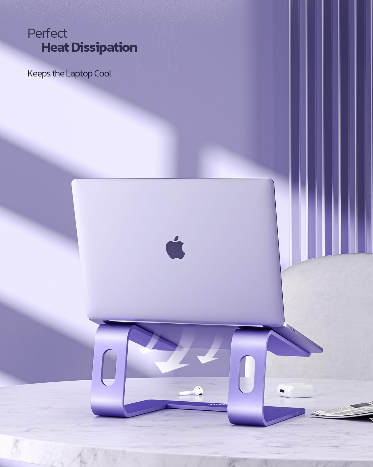 [1 PC] Detachable Ergonomic Laptop Mount Computer Stand for Desk, All 10-16" Laptops