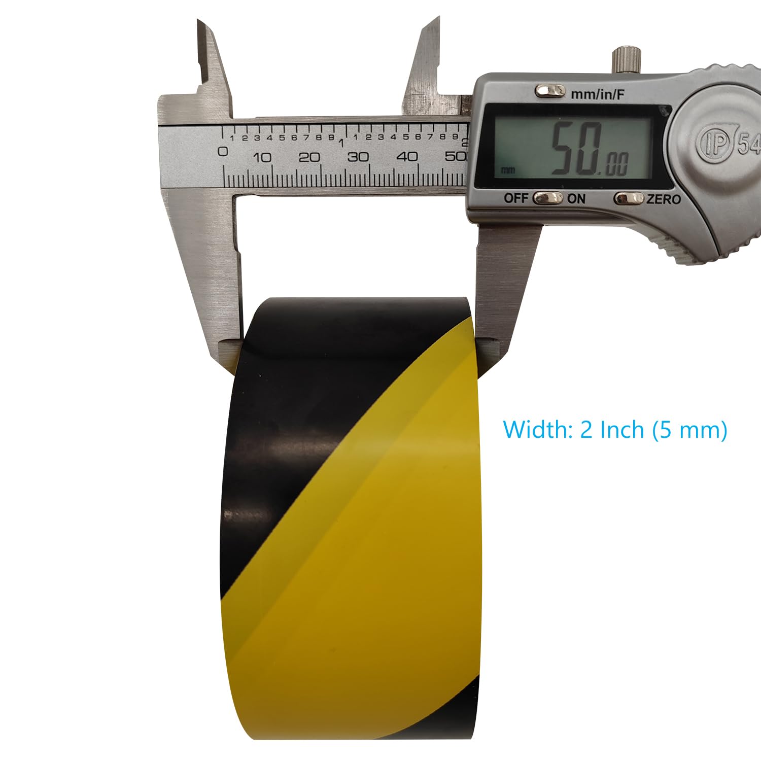 [1 Roll] Black & Yellow Hazard Warning Safety Stripe Tape 2" x 100ft