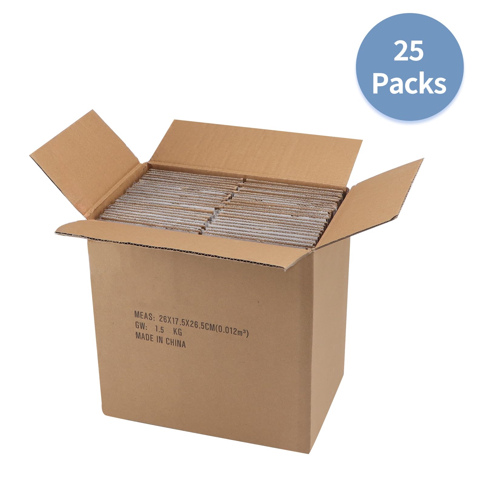 White Corrugated Cardboard Box (Set of 25)