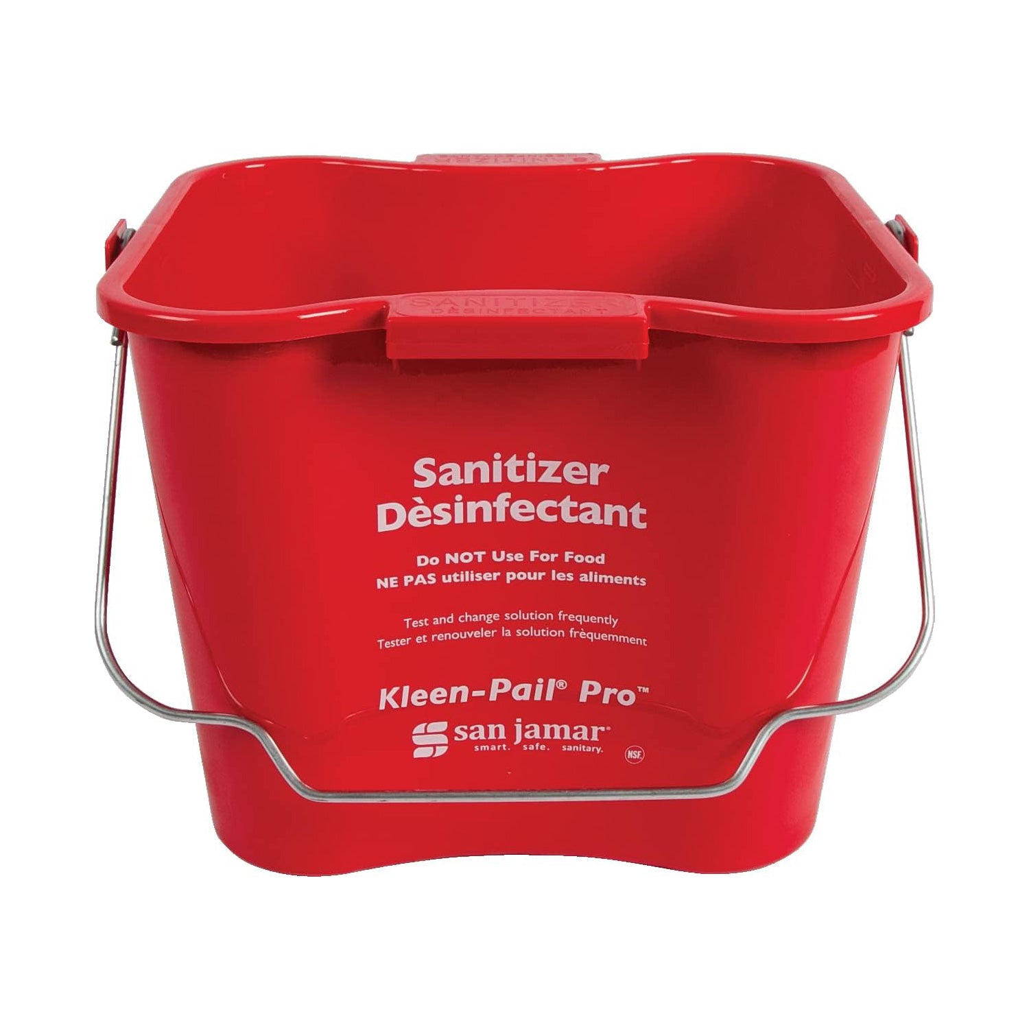 Pro Sanitizer Pail Cleaning Bucket with Bail Handle, Plastic, 3 Quarts / 6 Quarts