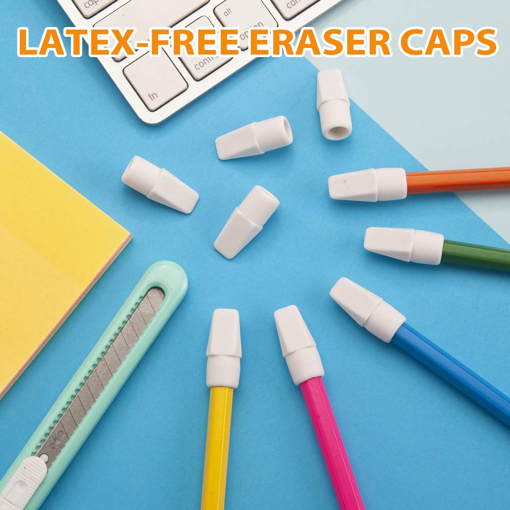 120 Pack Pencil Erasers, Pencil Top Erasers, 7 Colors