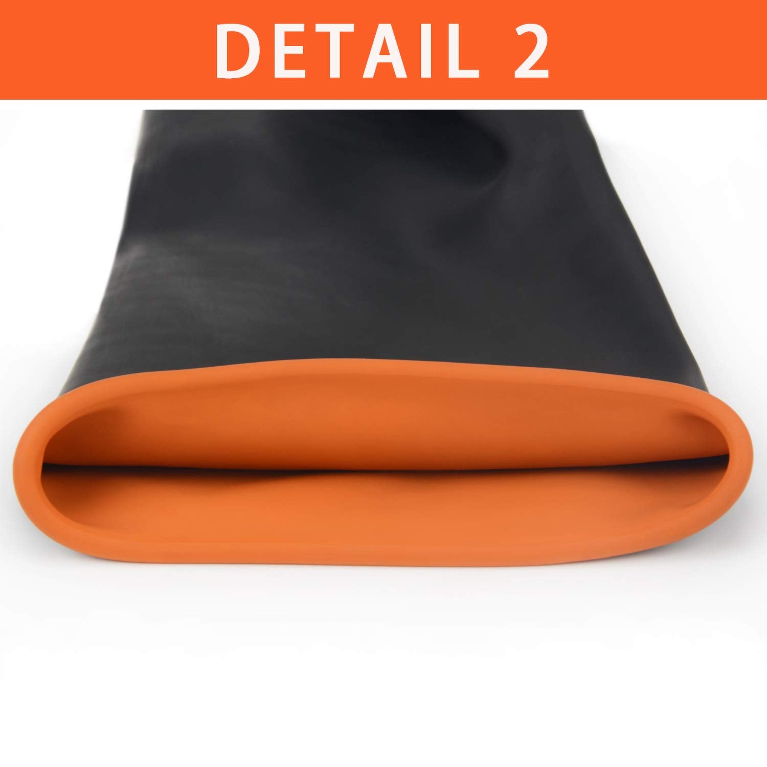 [1 Pair] Heavy Duty Latex Gloves, Resist Strong Acid, Alkali and Oil