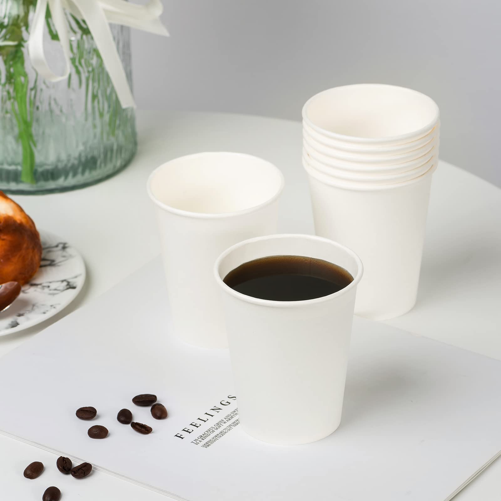 [1000 CT] 8 oz. Disposable Office Coffee Paper Cups