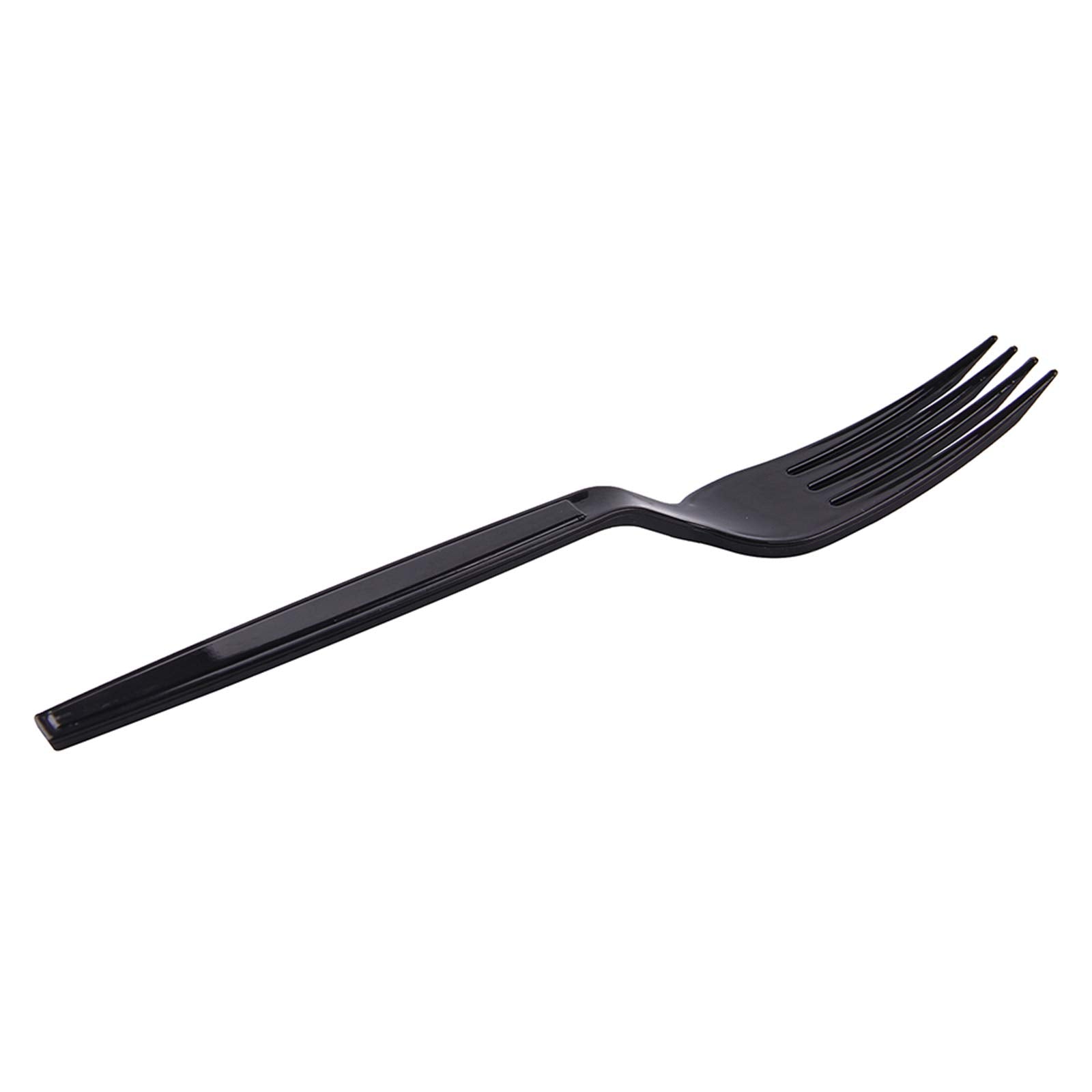 [100 PCS] Disposable Plastic Fork, Individually Packaged, Black 7 Inch
