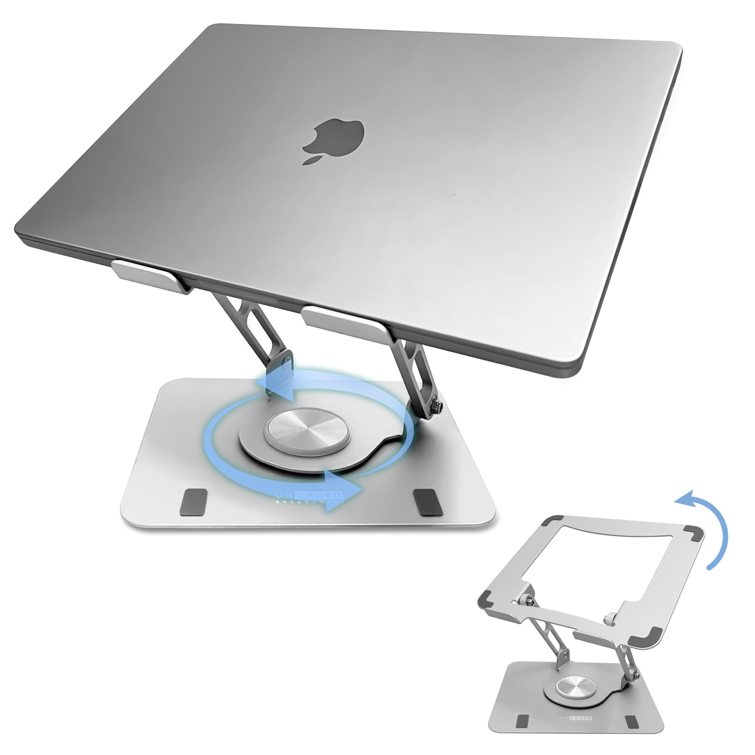 [1 PC] Swivel Laptop Stand for Desk, Adjustable-Raise, Tilt, Collapsible