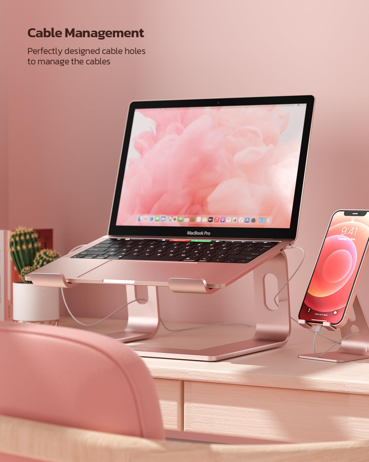 [1 PC] Detachable Ergonomic Laptop Mount Computer Stand for Desk, All 10-16" Laptops