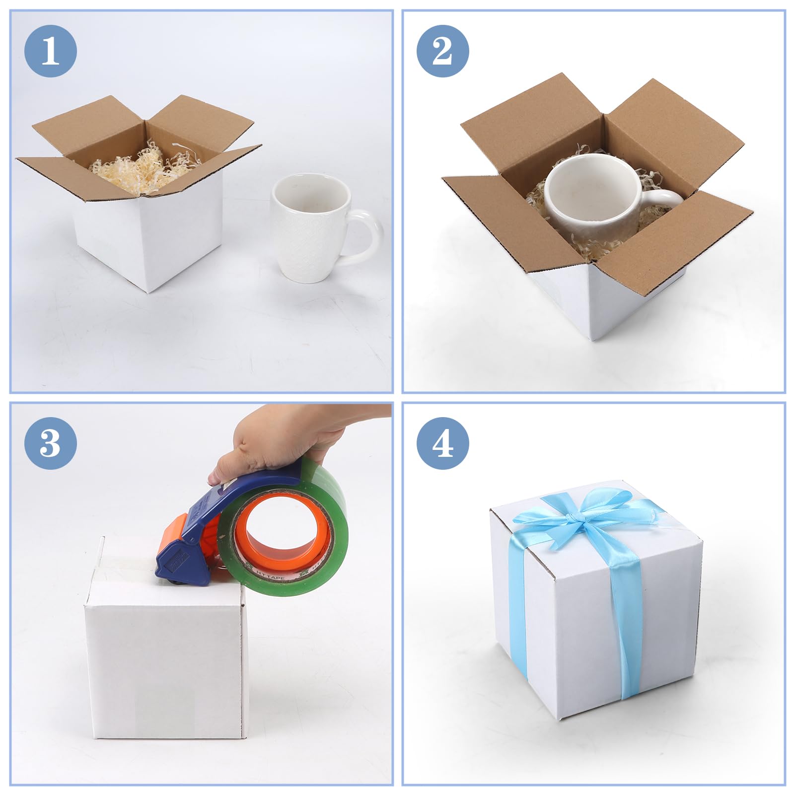 White Corrugated Cardboard Box (Set of 25)