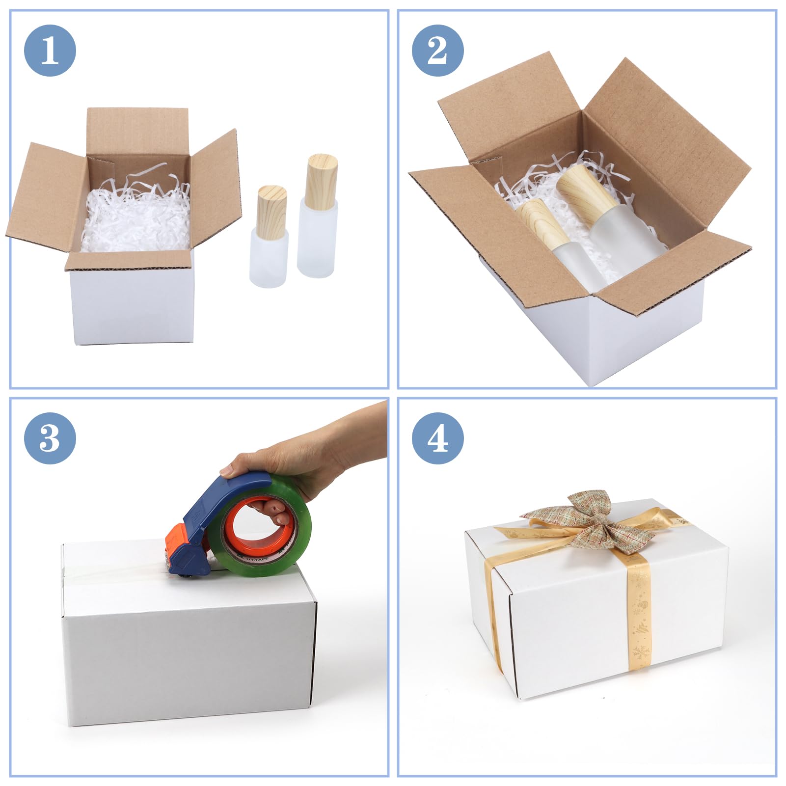 White Corrugated Cardboard Box (Set of 25)