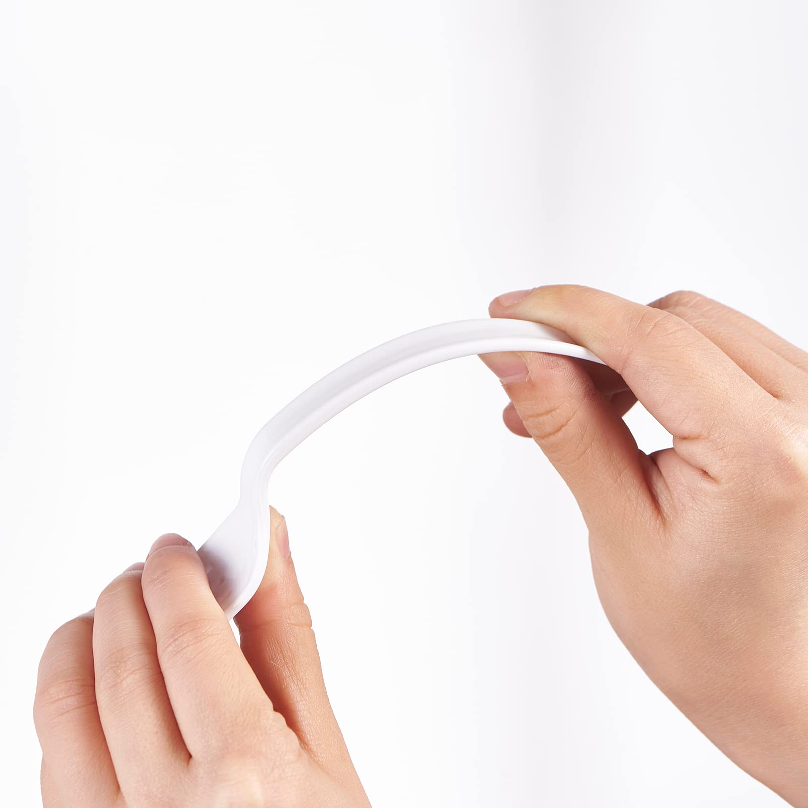 [500 PCS] Heavy Duty White Plastic Tea Spoons, Disposable