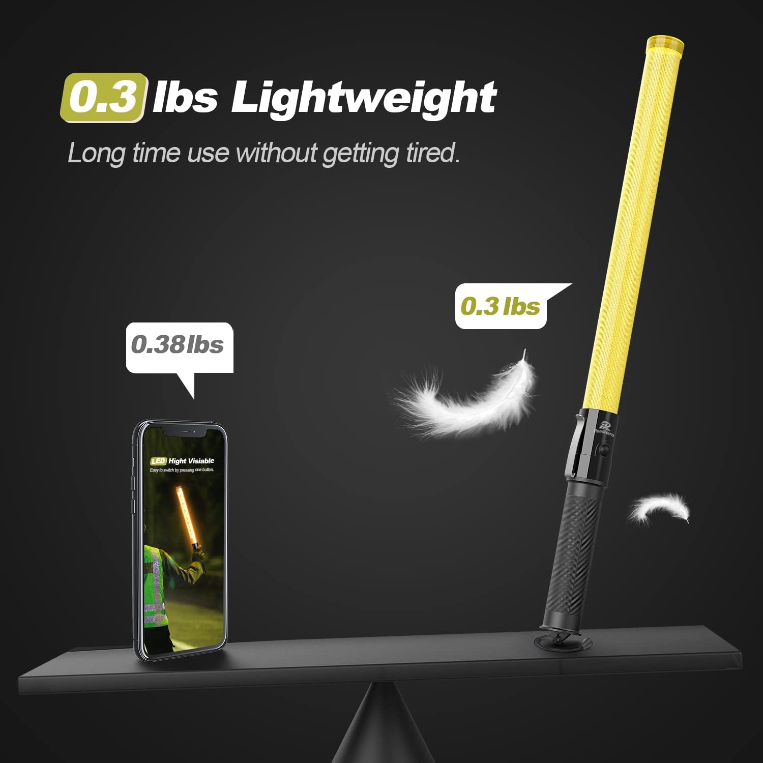 [2 / 4 Pack] Traffic Wand, 21 Inch Led Traffic Control Baton