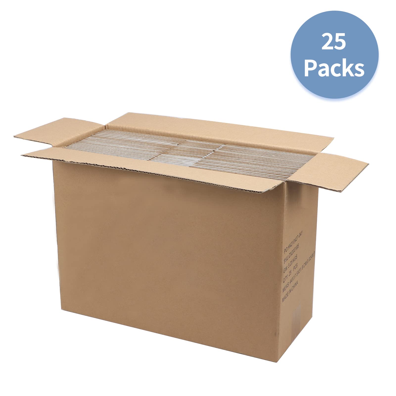 White Corrugated Cardboard Box (Set of 25)