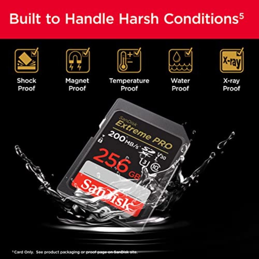 [32 / 64 / 128 / 256 / 512GB / 1TB] Extreme PRO SDHC UHS-I Memory Card - C10, U3, V30, 4K UHD, SD Card