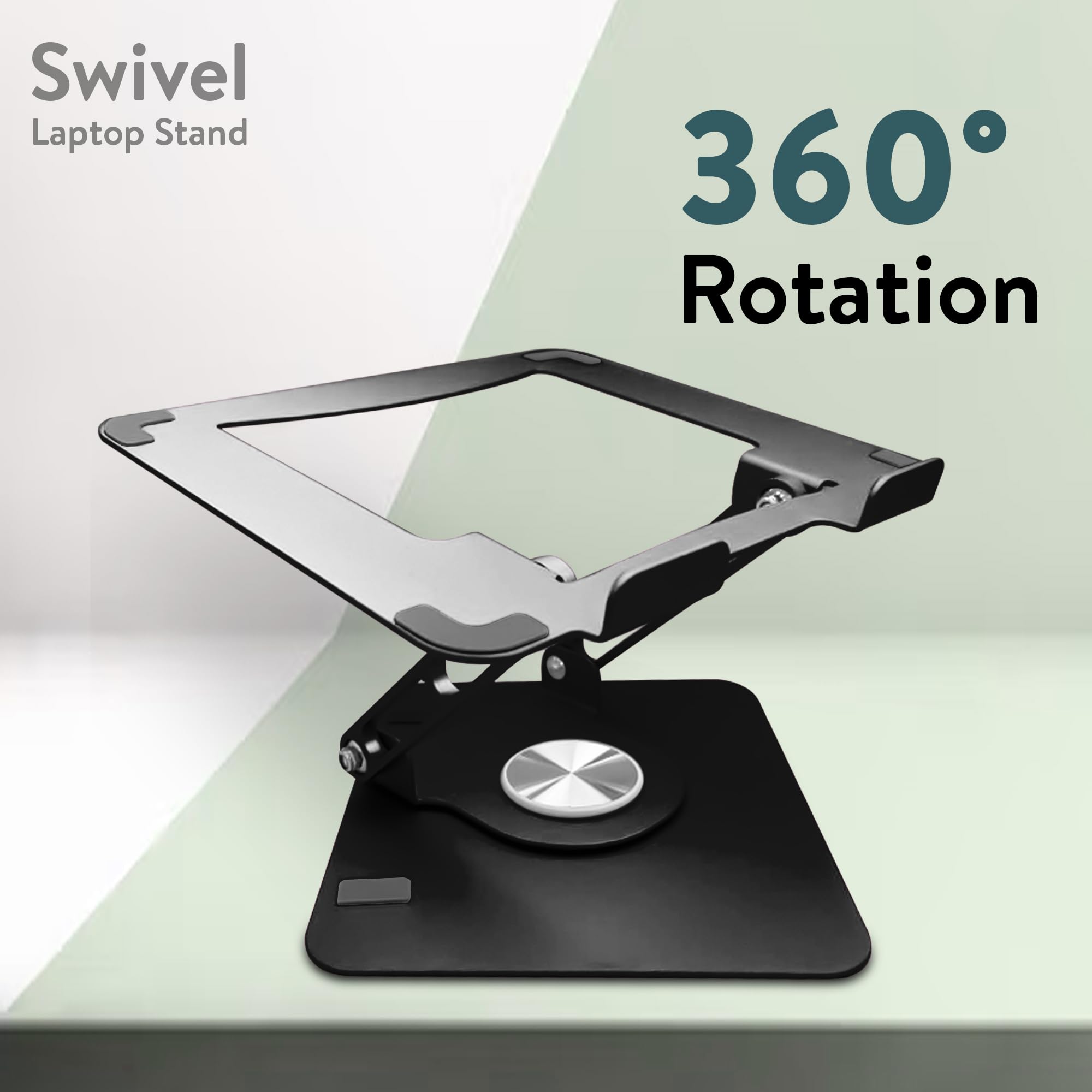 [1 PC] Swivel Laptop Stand for Desk, Adjustable-Raise, Tilt, Collapsible