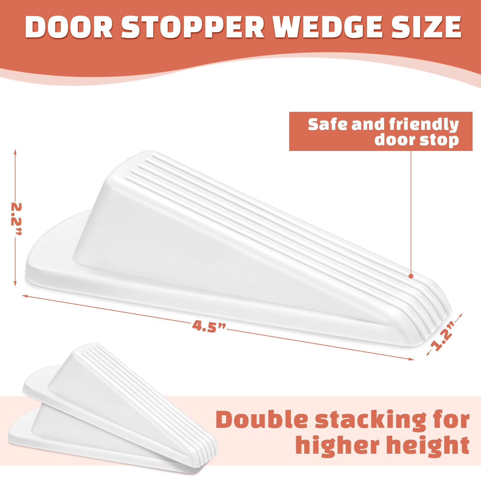 18/36/72 Pcs Rubber Door Stoppers for Bottom of Door