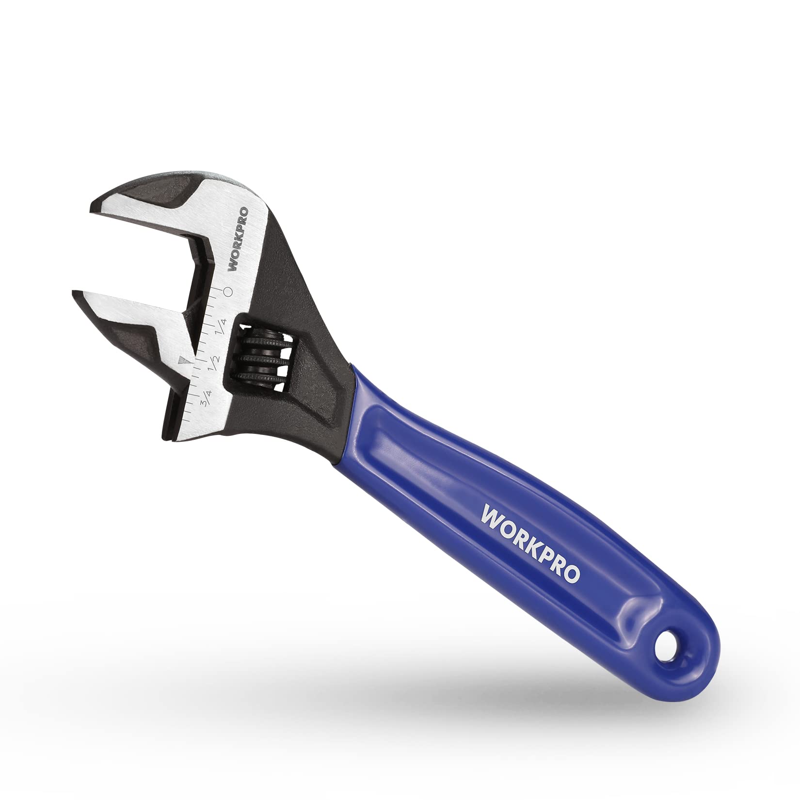 6/8/10 Inch Adjustable Wrench, Cr-V Steel Wrench, Wide Jaw Black Oxide Wrench, Metric & SAE Scales, for Home, Garage, Workshop and DIY