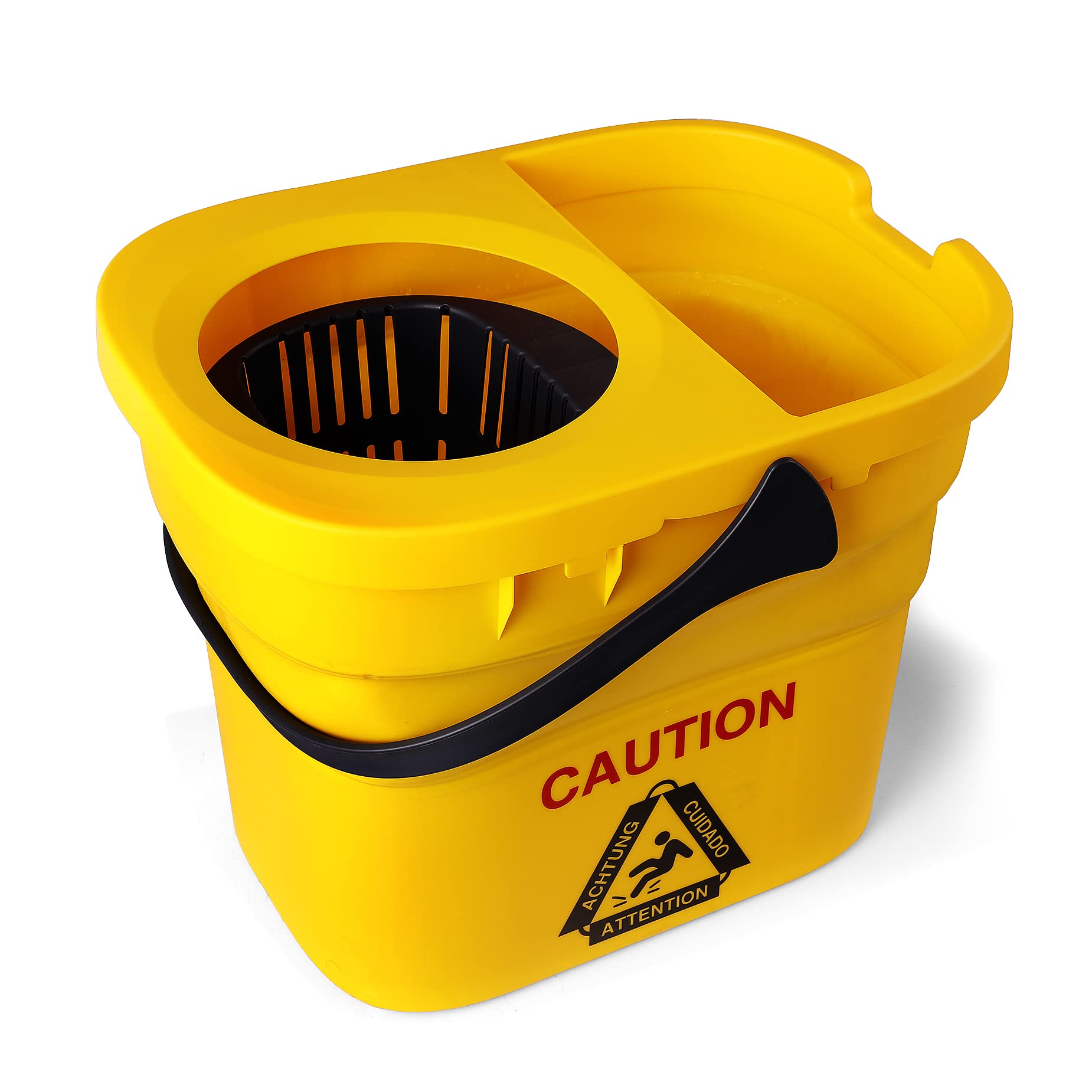 Collapsible Mop Bucket on Wheels for Industrial Mop Cleaning