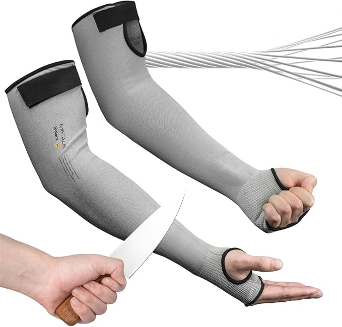 [1 / 2 Pairs] Ultra-Comfort Cut Resistant Gardening Sleeves with Thumb Hole