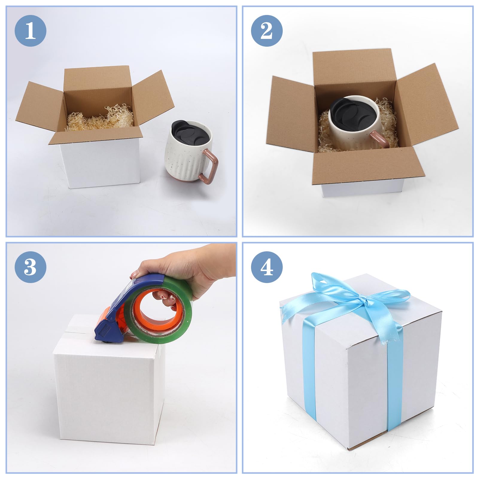 White Corrugated Cardboard Box (Set of 25)