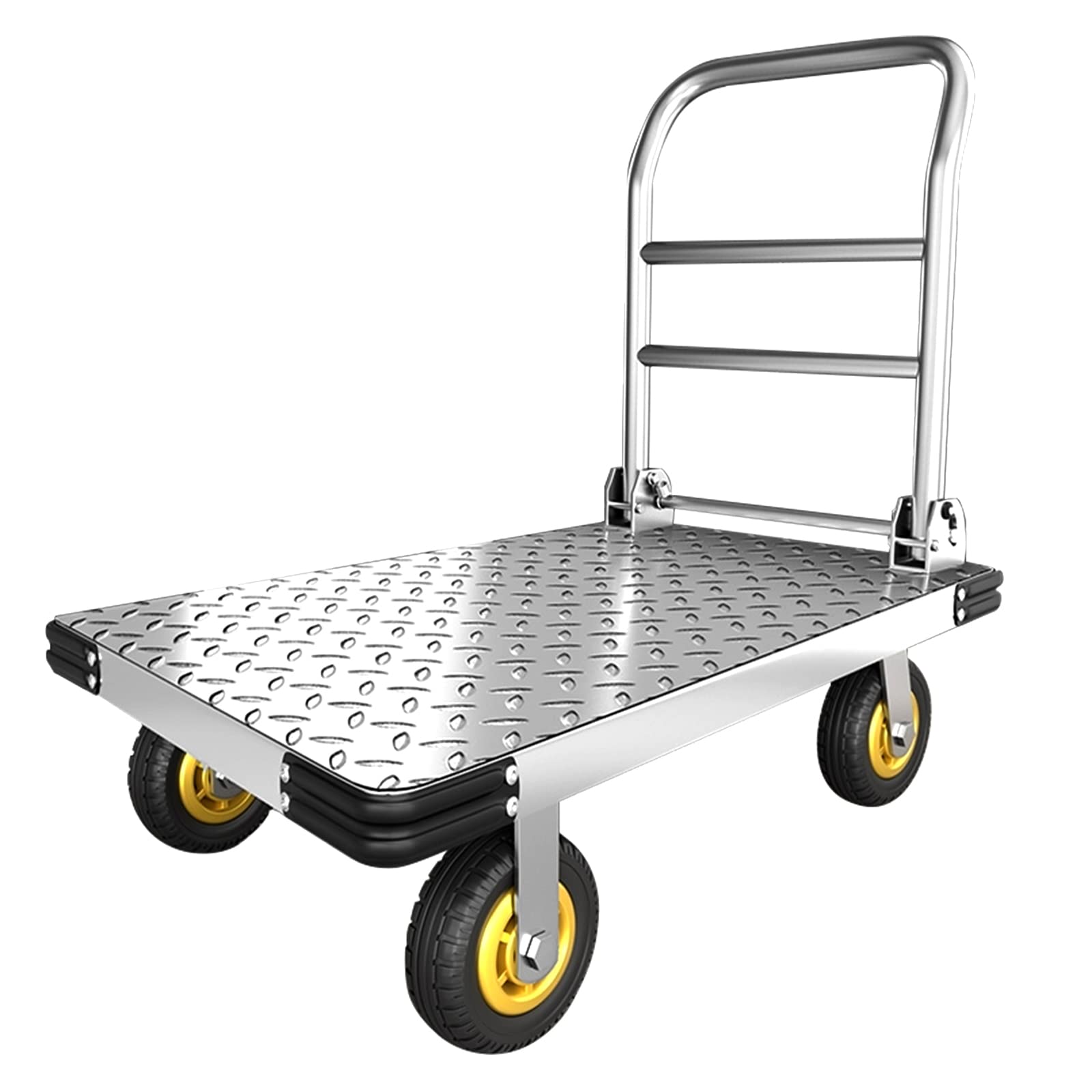 Foldable Platform Truck Heavy Duty Push Cart Dolly with 2000 LBS Capacity, 6''