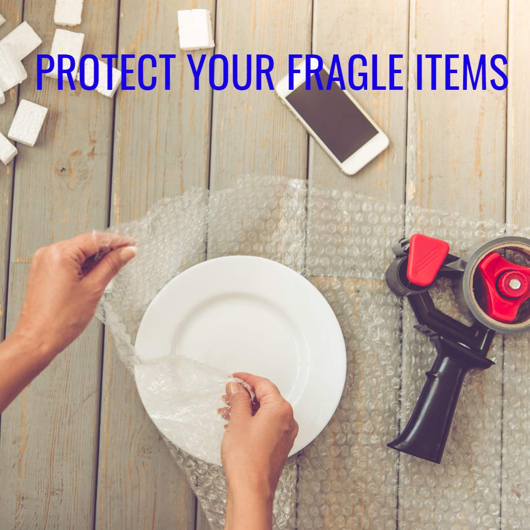 2-Pack Bubble Cushioning Wrap Rolls, 3/16" Air Bubble, 12 Inch x 72 Feet