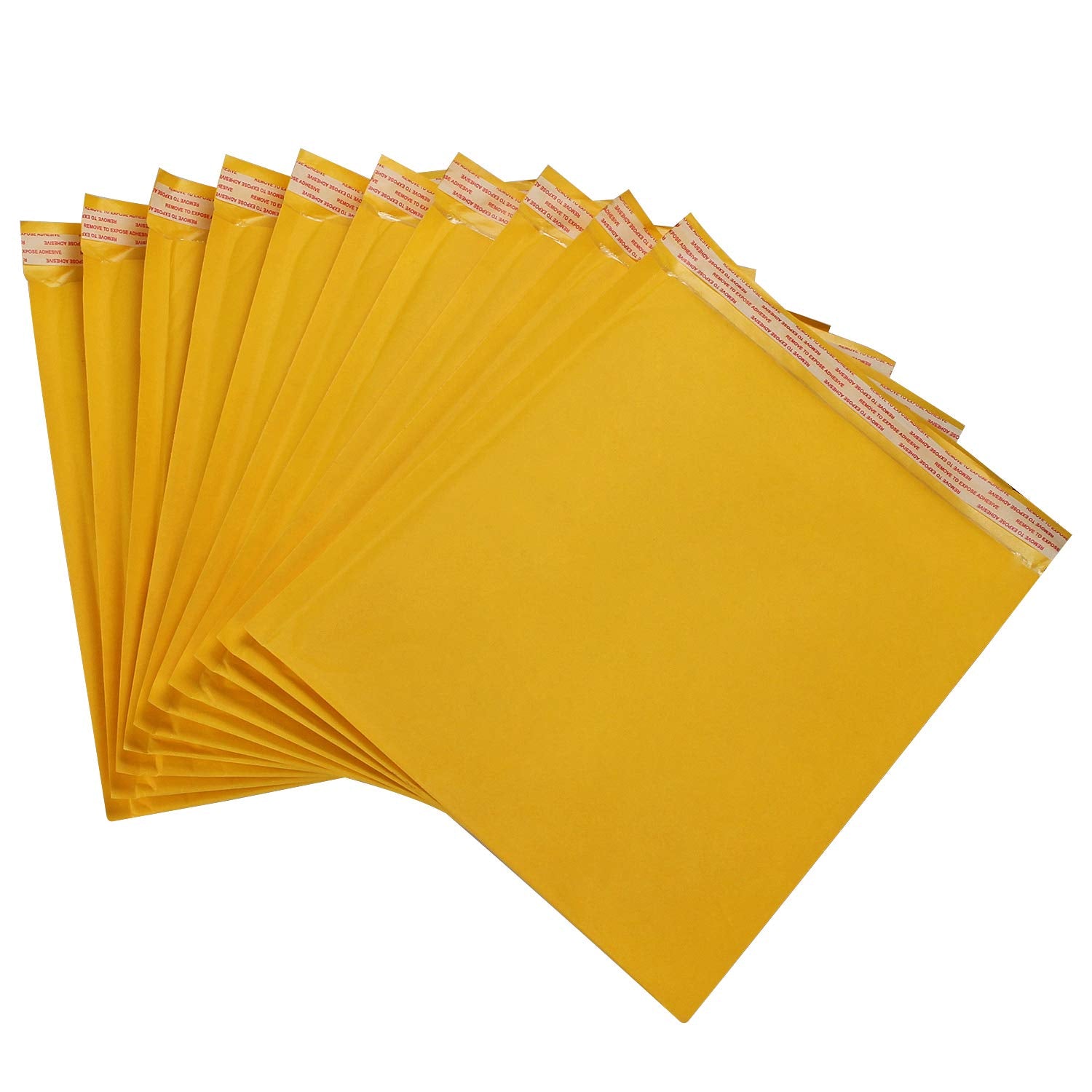 [25 Pack] 10x12.5 Inch Kraft Bubble Mailers Self Seal