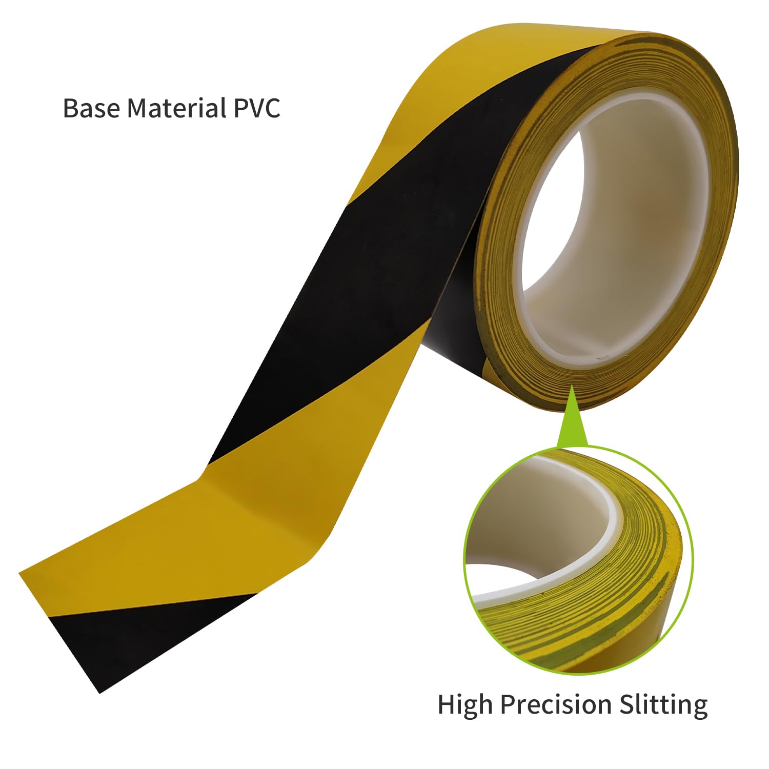 [1 Roll] Black & Yellow Hazard Warning Safety Stripe Tape 2" x 100ft