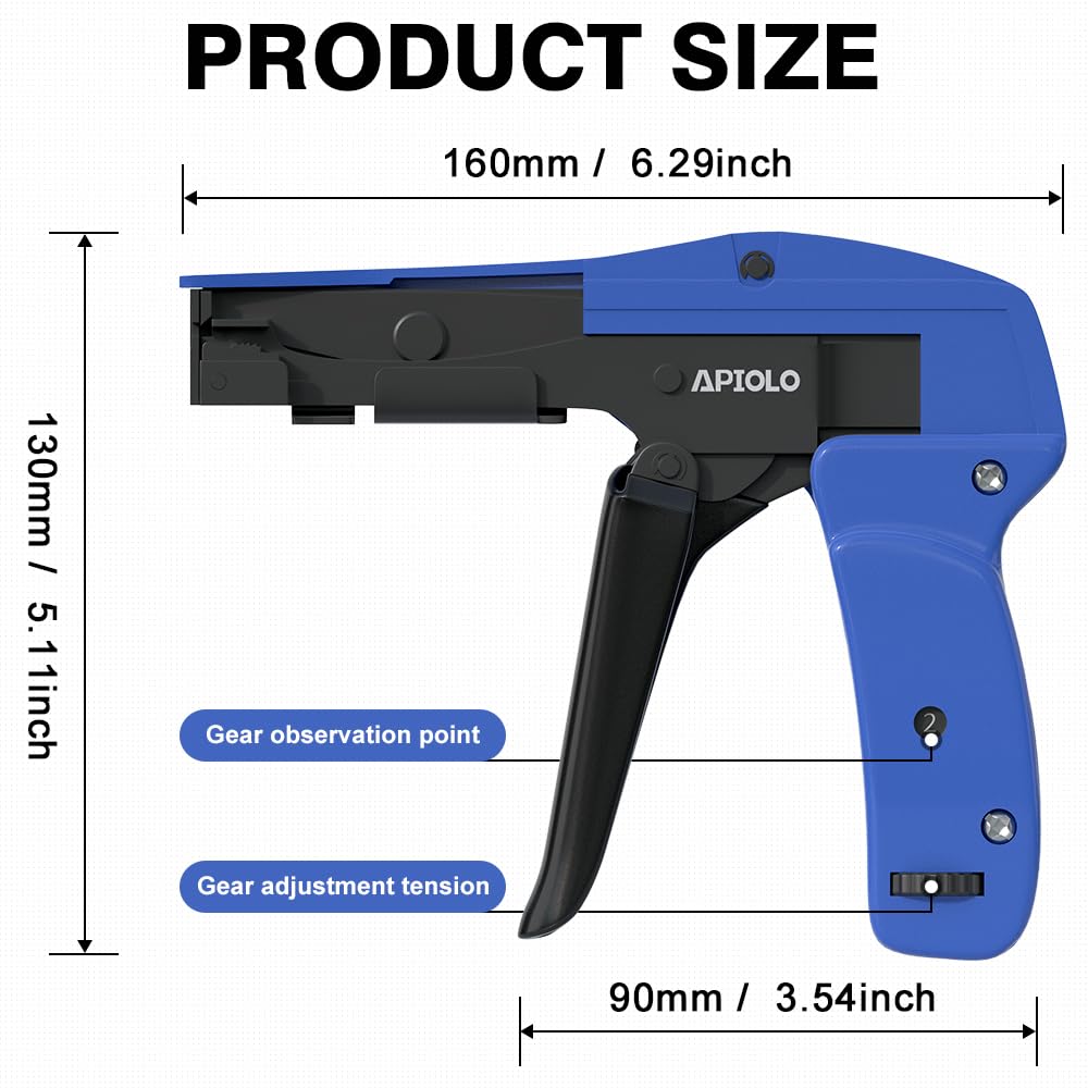 Hand Operated Fastening  Cable Tie Gun, 6.29 Inches