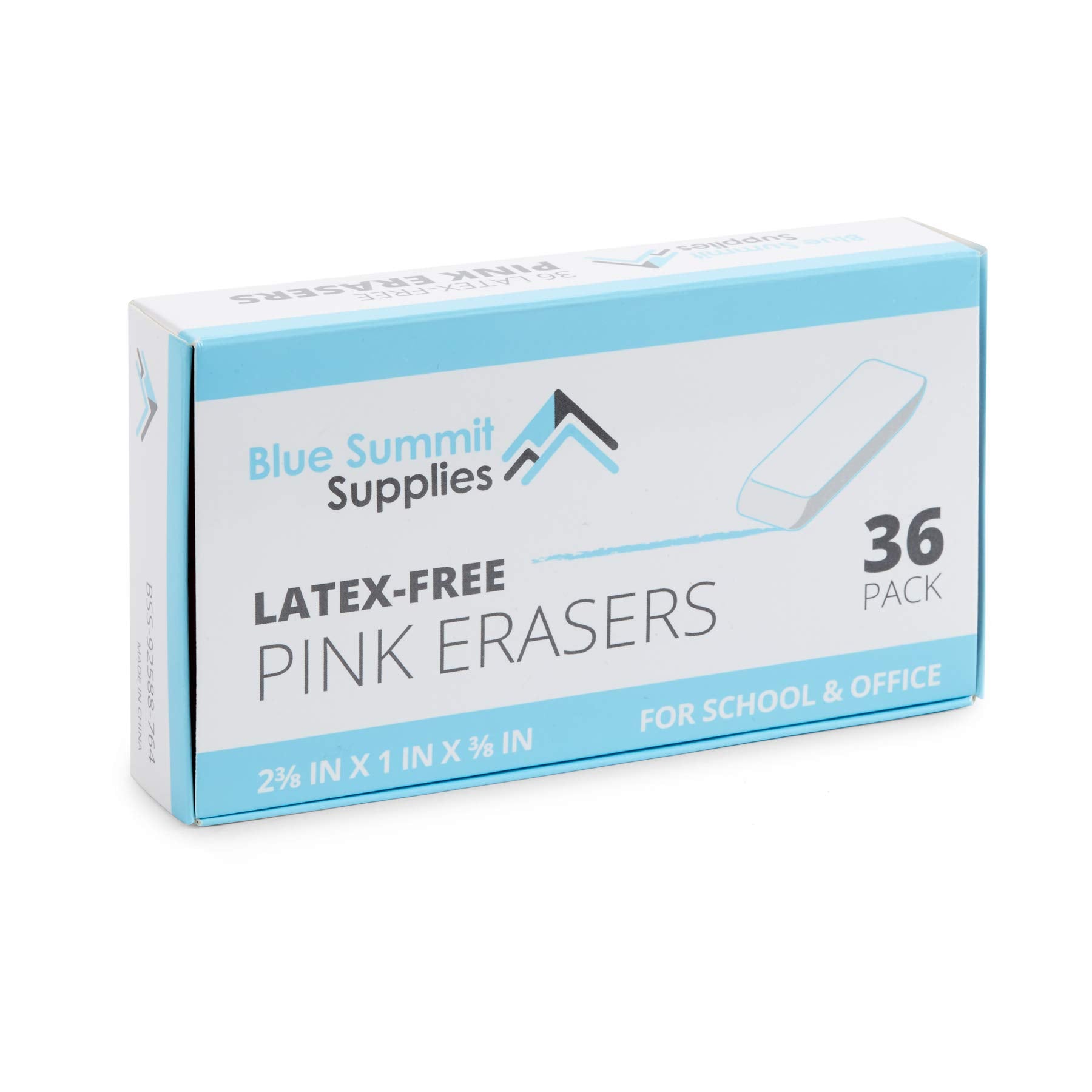 Blue Summit Supplies Pink Erasers, Bulk Erasers, 36 Pack