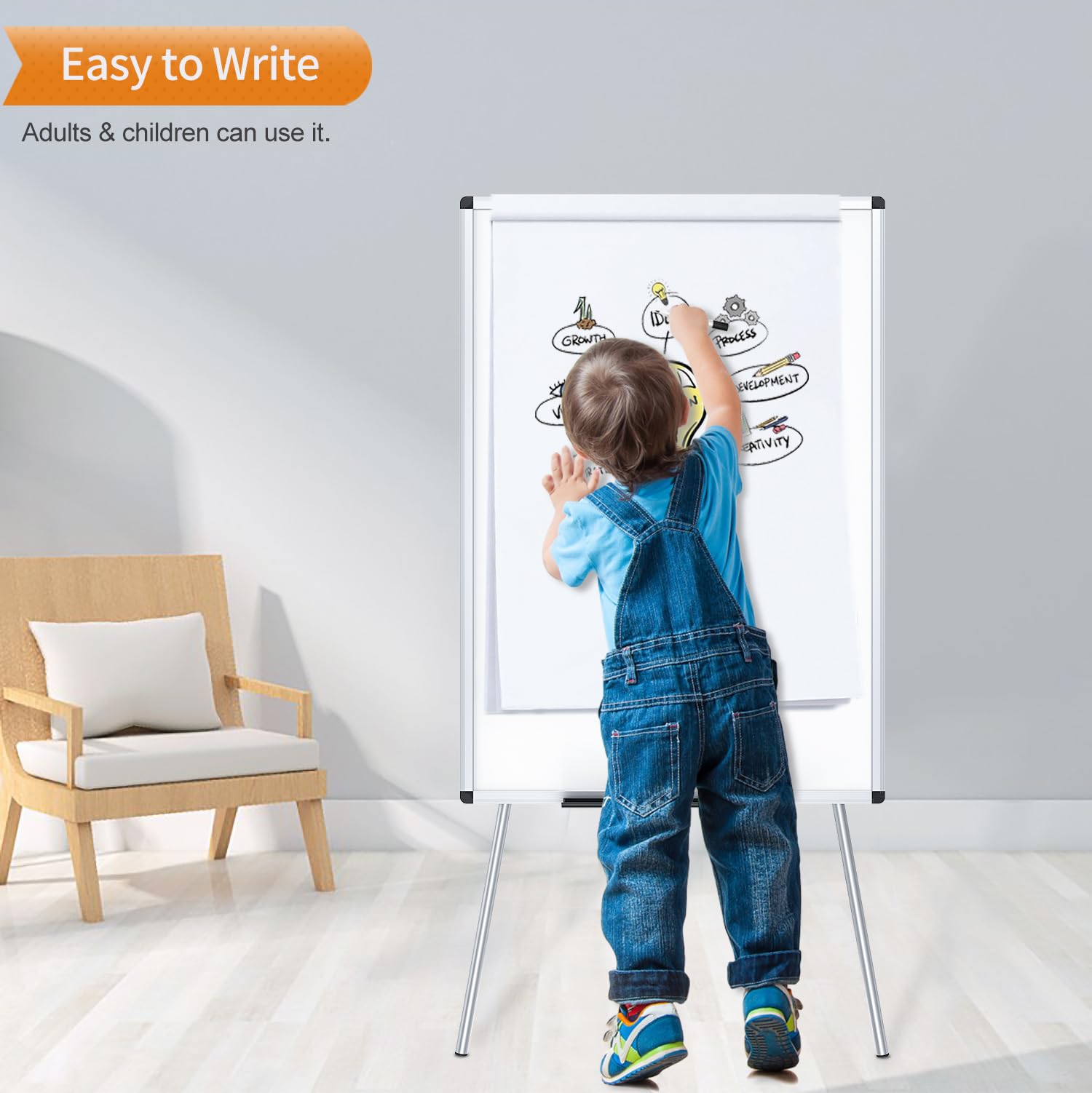 [1 PC] Magnetic Portable Easel Dry Erase Board