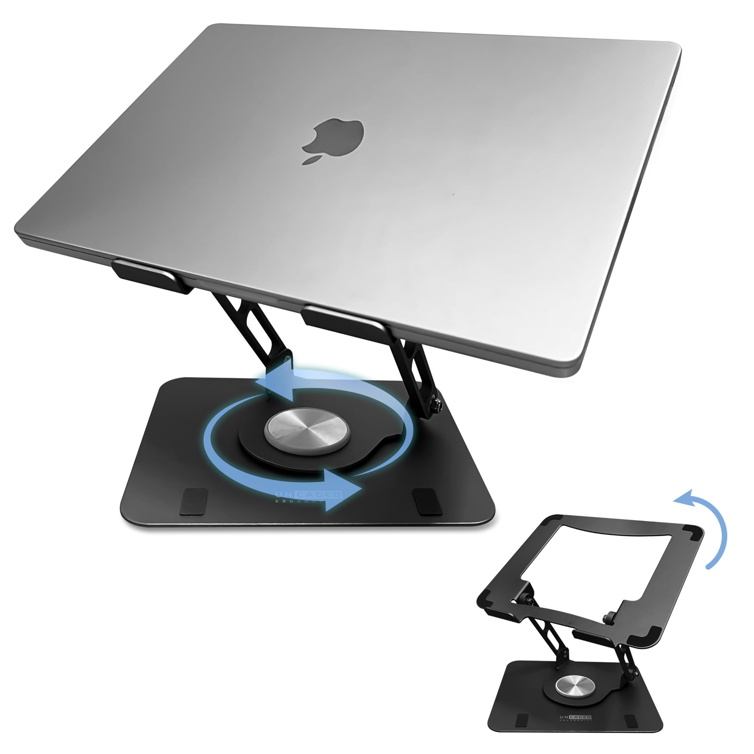 [1 PC] Swivel Laptop Stand for Desk, Adjustable-Raise, Tilt, Collapsible